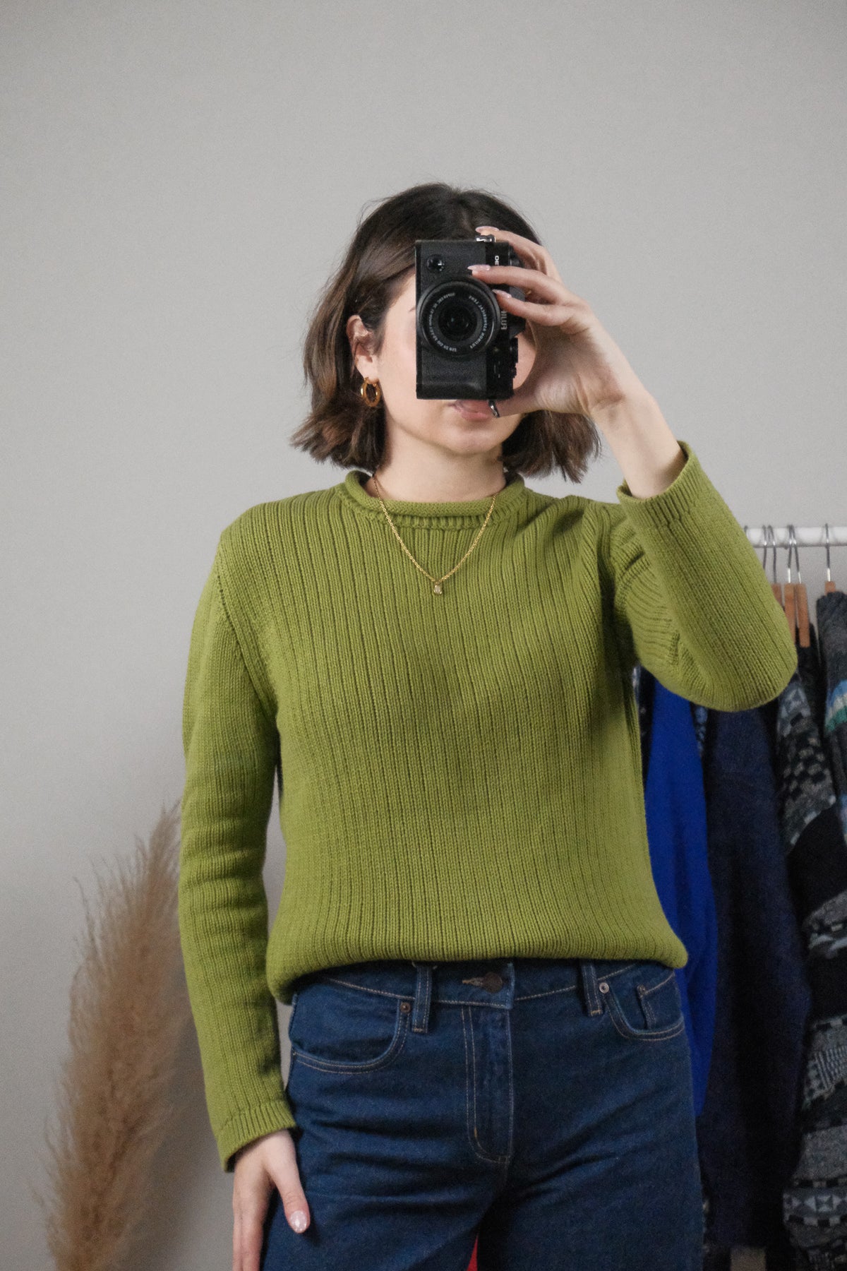 Vintage x Cotton Rolled Neck Sweater (M)