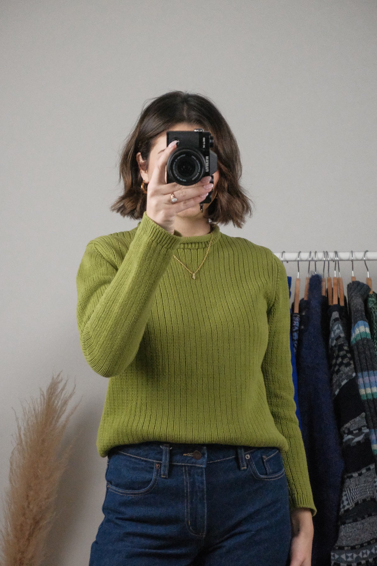 Vintage x Cotton Rolled Neck Sweater (M)