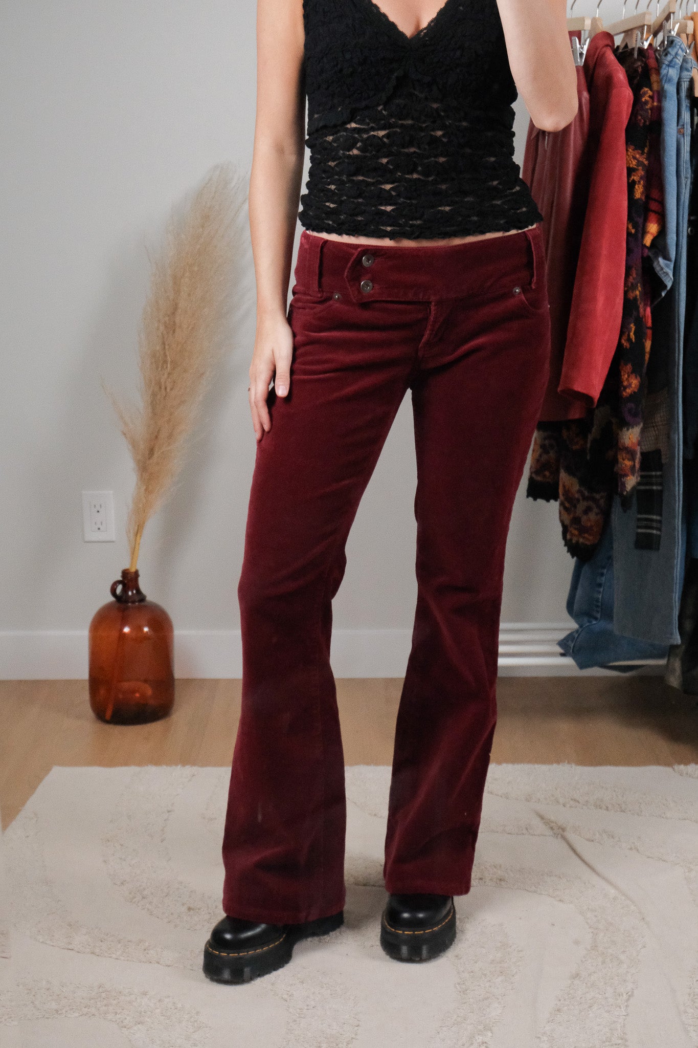 Vintage x Corduroy Low Rise Flare Pants (6)