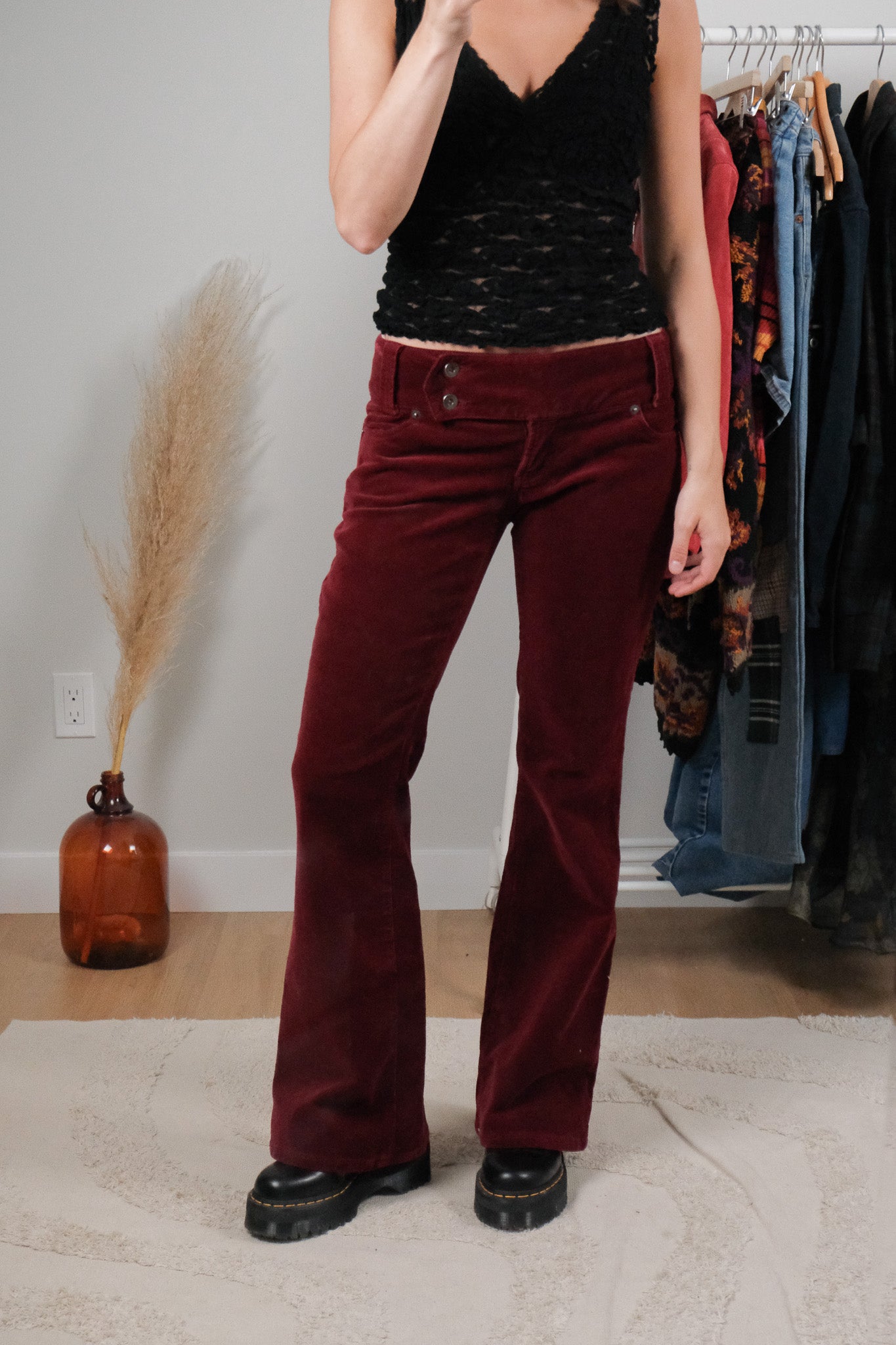 Vintage x Corduroy Low Rise Flare Pants (6)