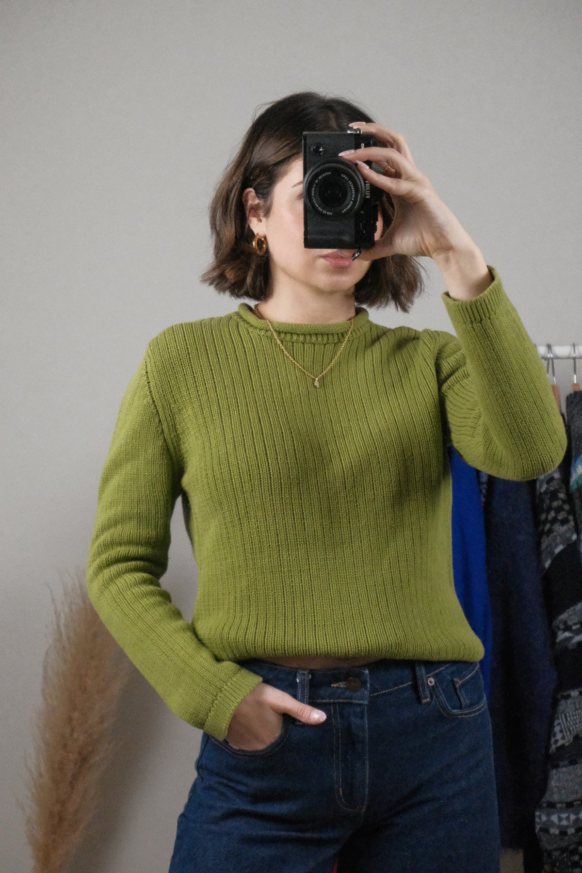 Vintage x Cotton Rolled Neck Sweater (M)