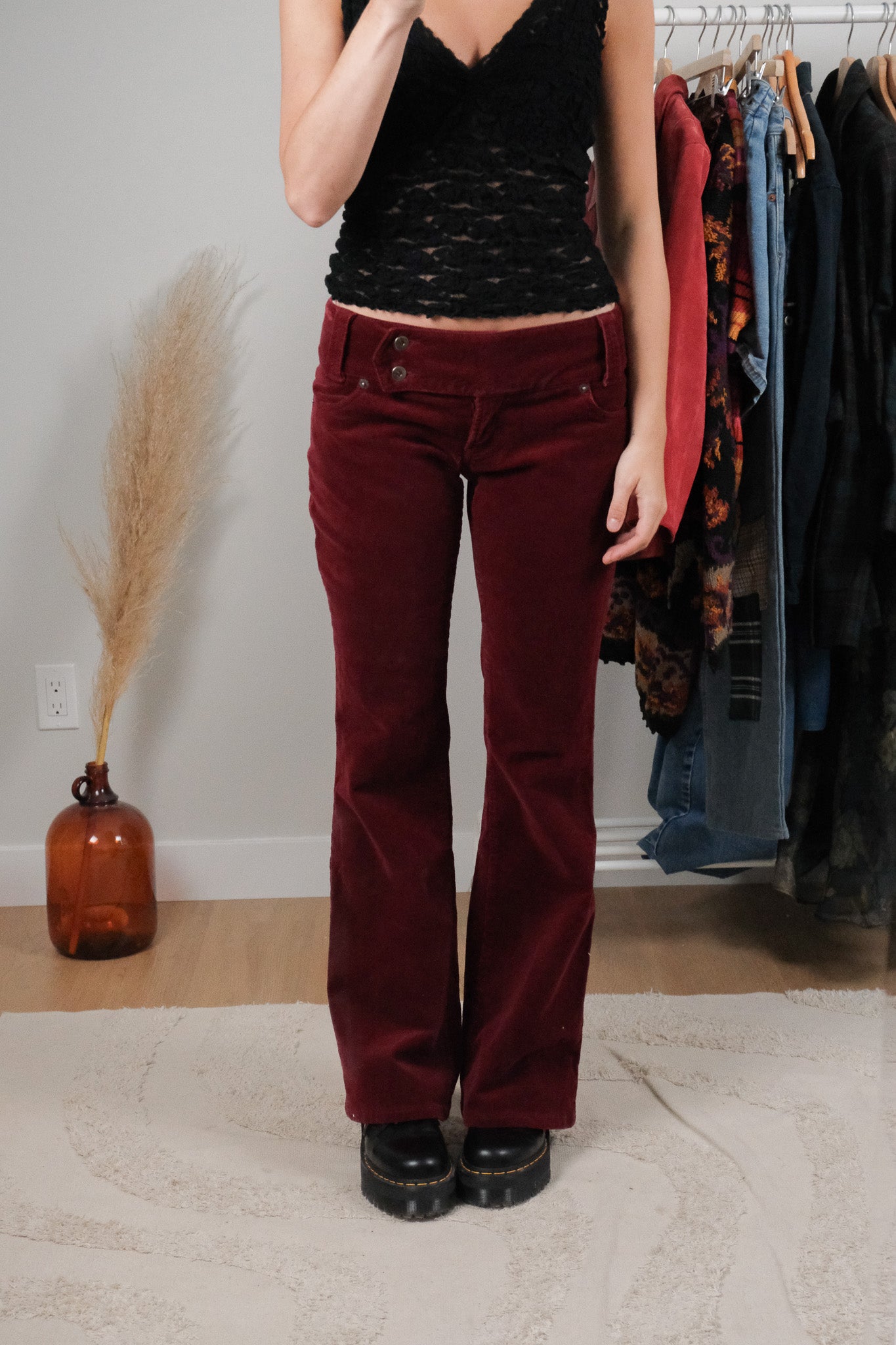 Vintage x Corduroy Low Rise Flare Pants (6)