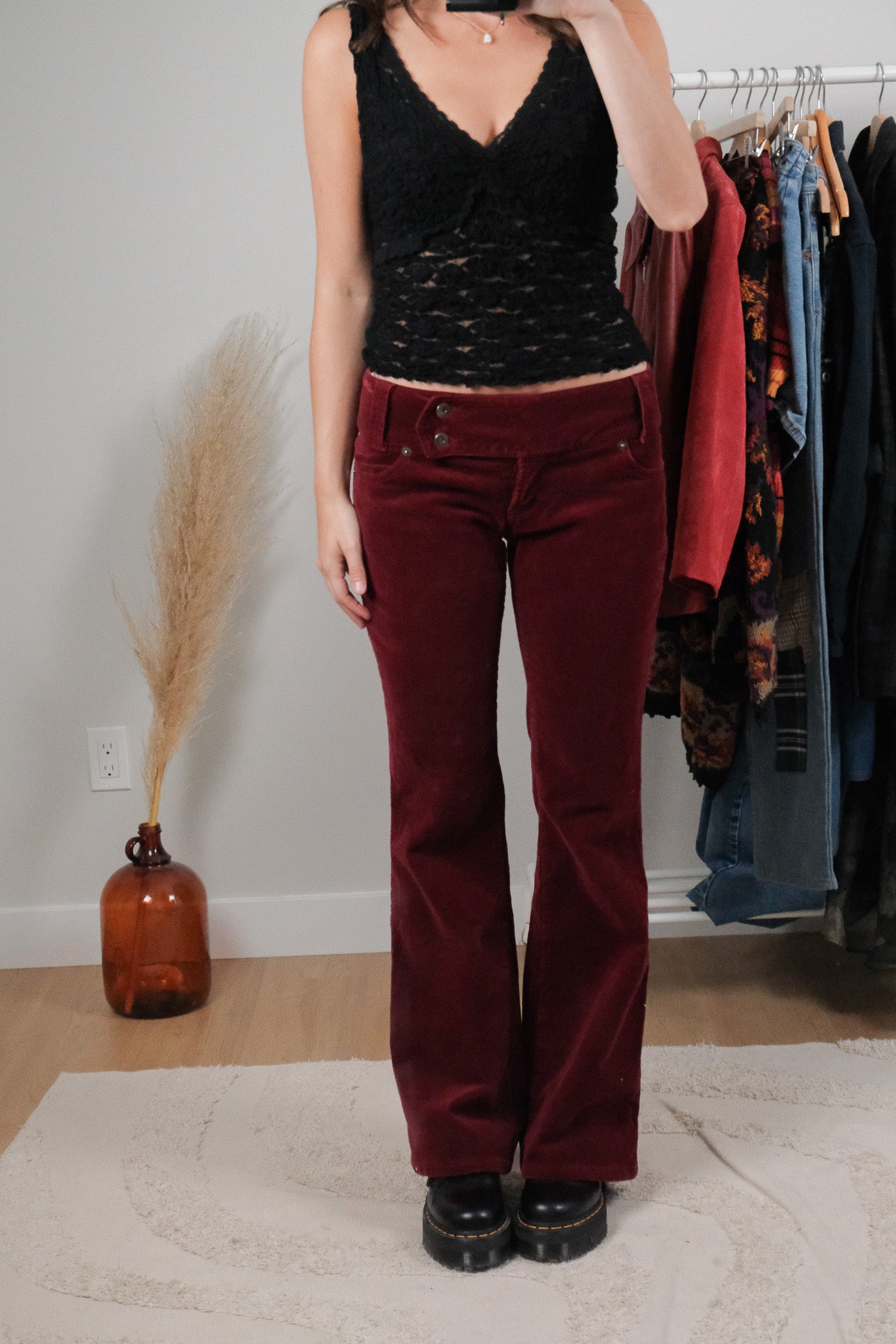 Vintage x Corduroy Low Rise Flare Pants (6)