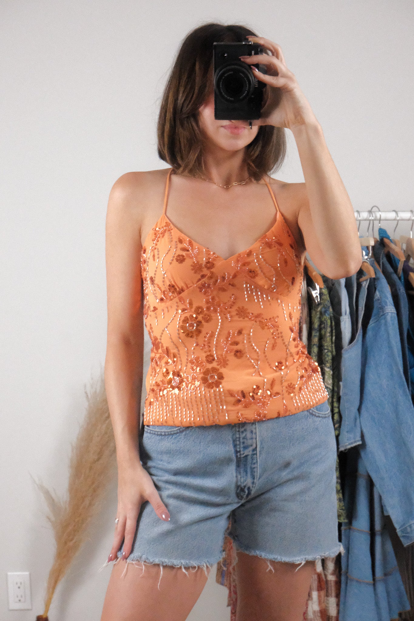 Modern x Beaded Open Back Tank (S)
