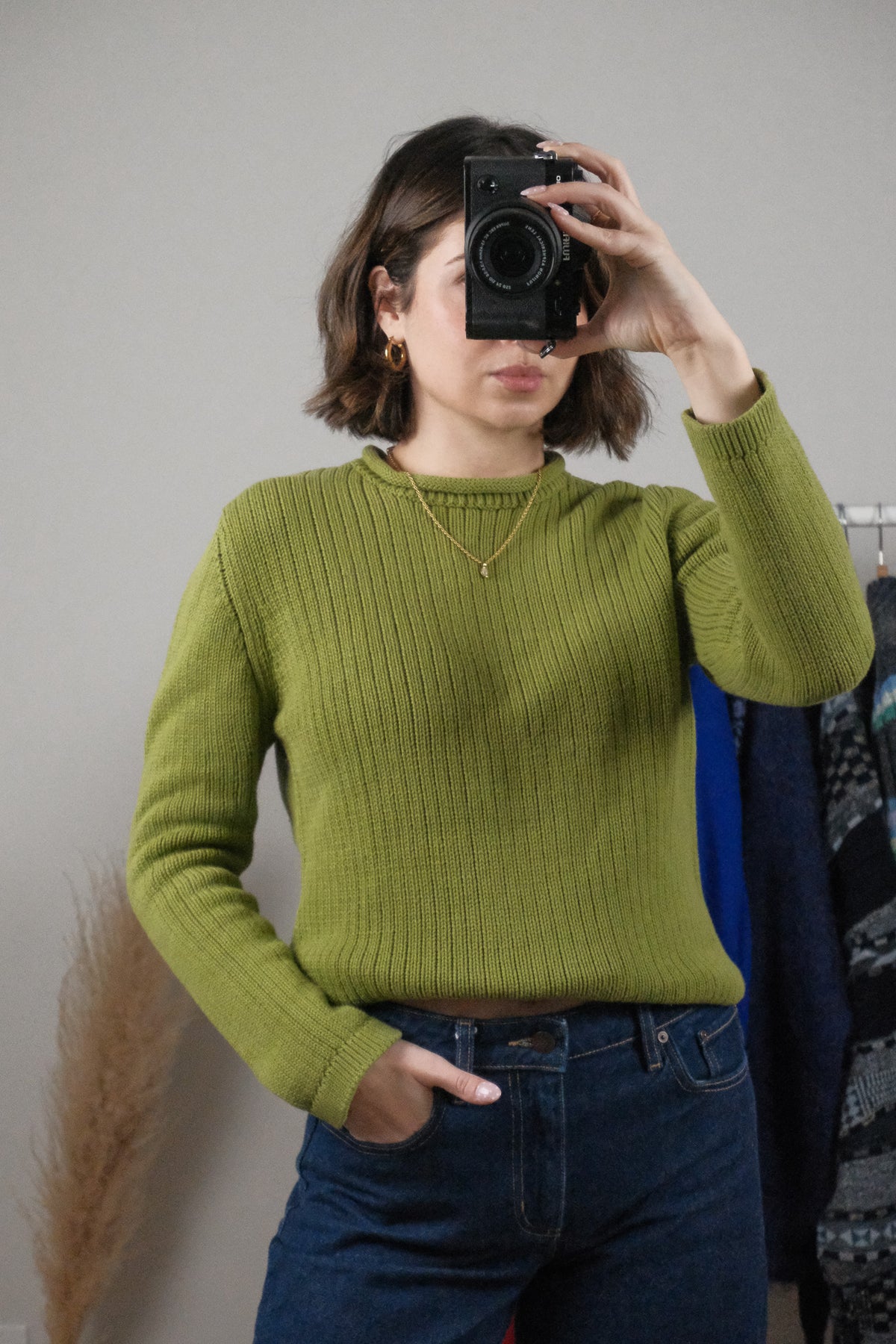 Vintage x Cotton Rolled Neck Sweater (M)
