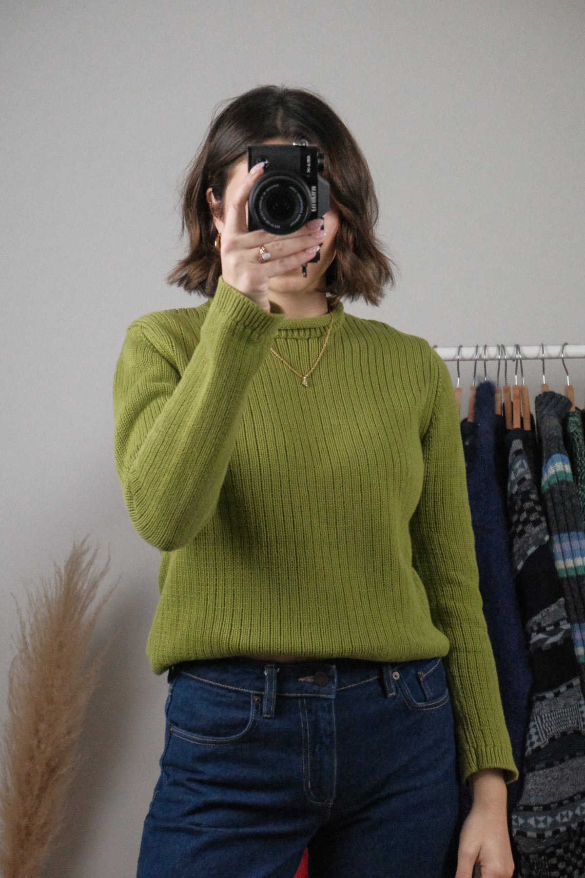 Vintage x Cotton Rolled Neck Sweater (M)