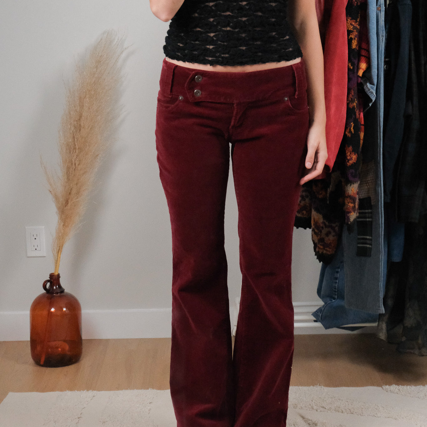 Vintage x Corduroy Low Rise Flare Pants (6)