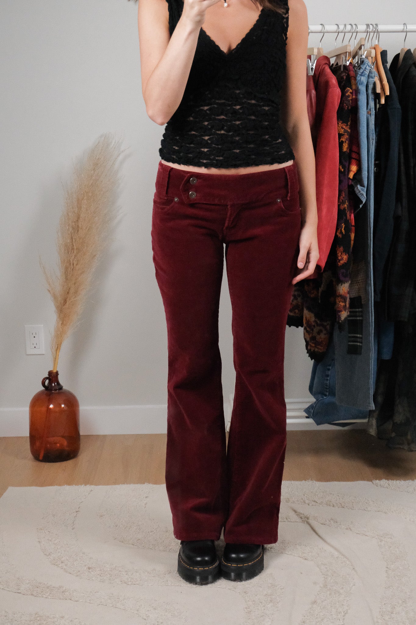 Vintage x Corduroy Low Rise Flare Pants (6)