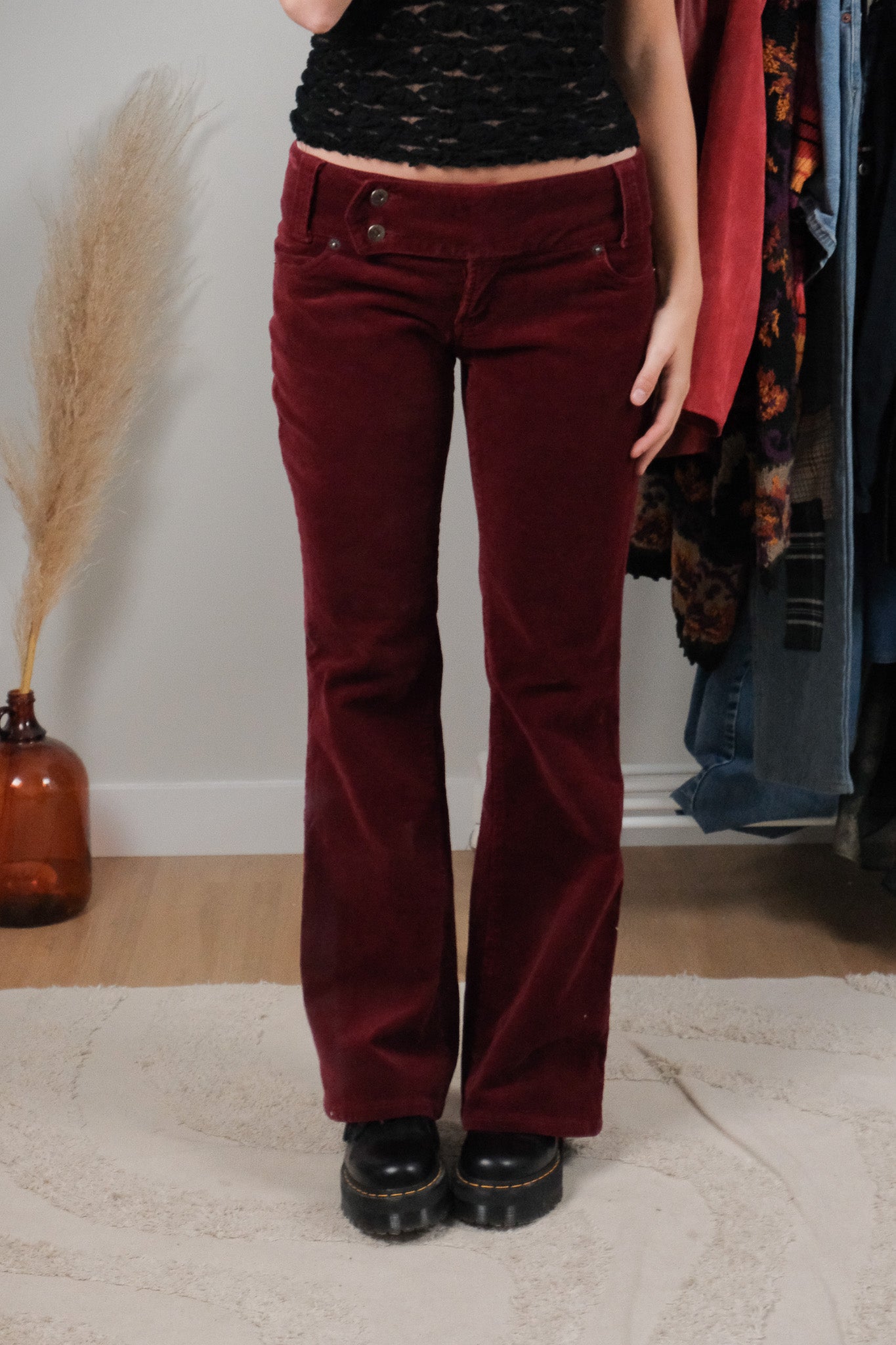 Vintage x Corduroy Low Rise Flare Pants (6)