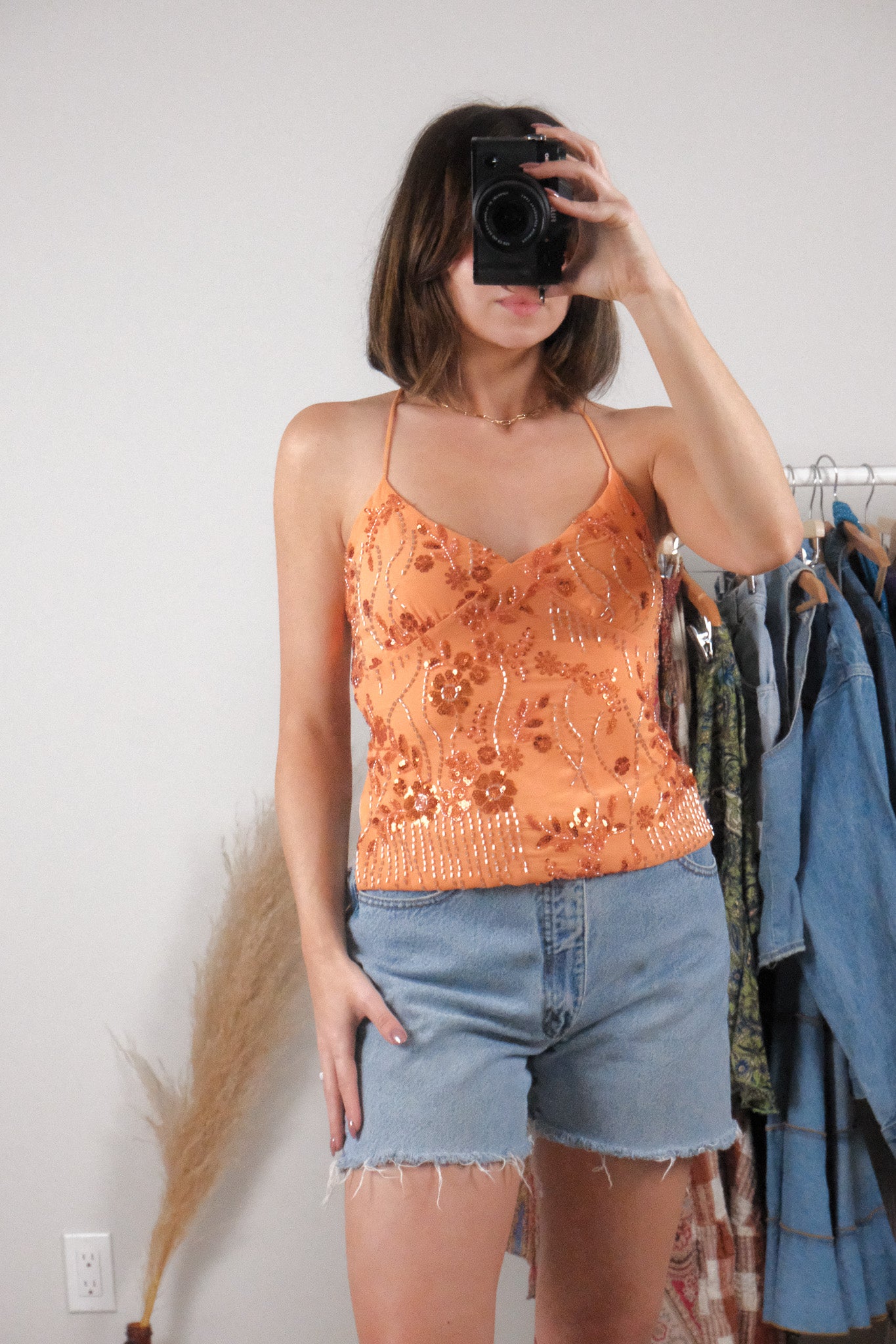 Modern x Beaded Open Back Tank (S)
