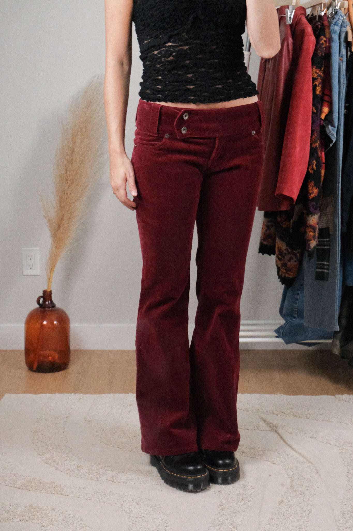 Vintage x Corduroy Low Rise Flare Pants (6)