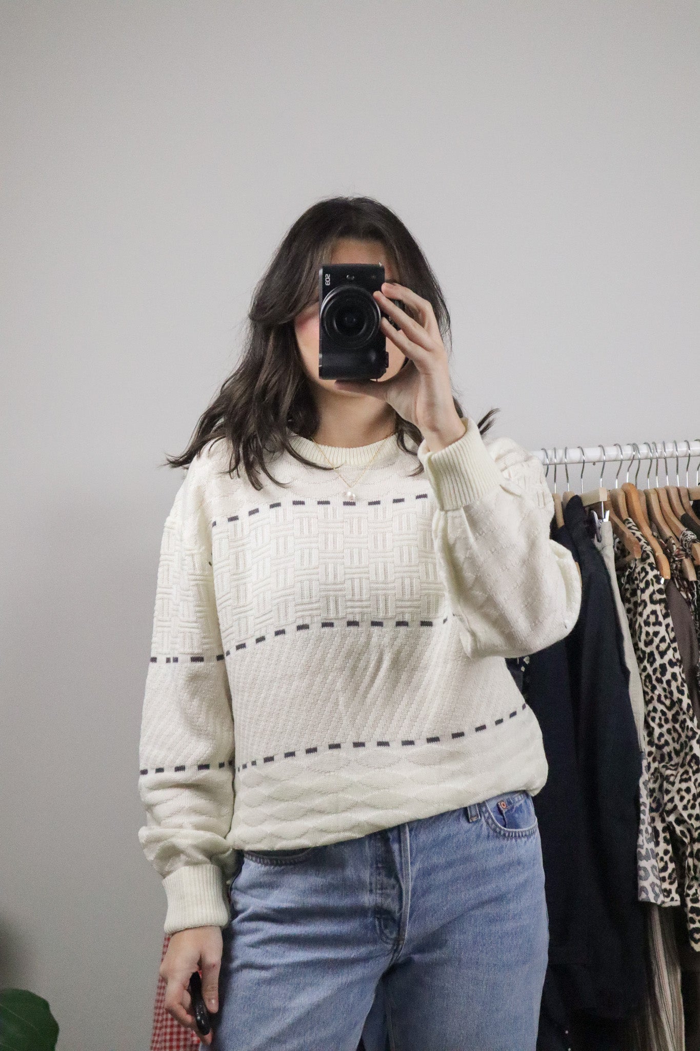 Made in Korea x Vintage x Textured Sweater (L/XL)