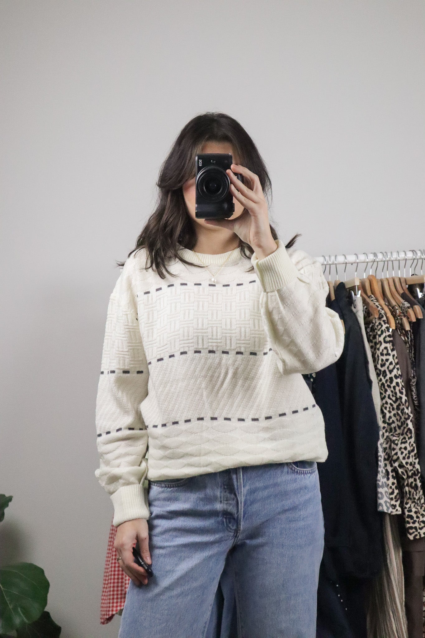 Made in Korea x Vintage x Textured Sweater (L/XL)