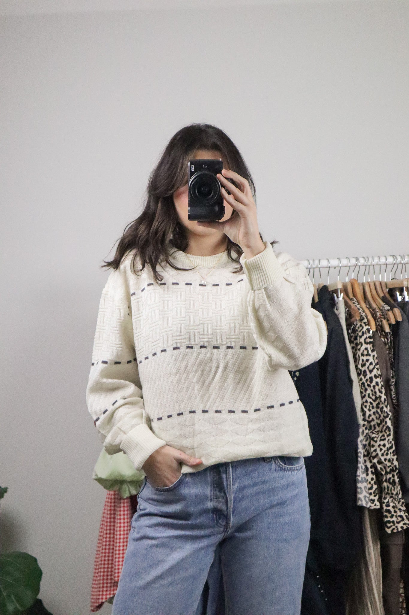 Made in Korea x Vintage x Textured Sweater (L/XL)
