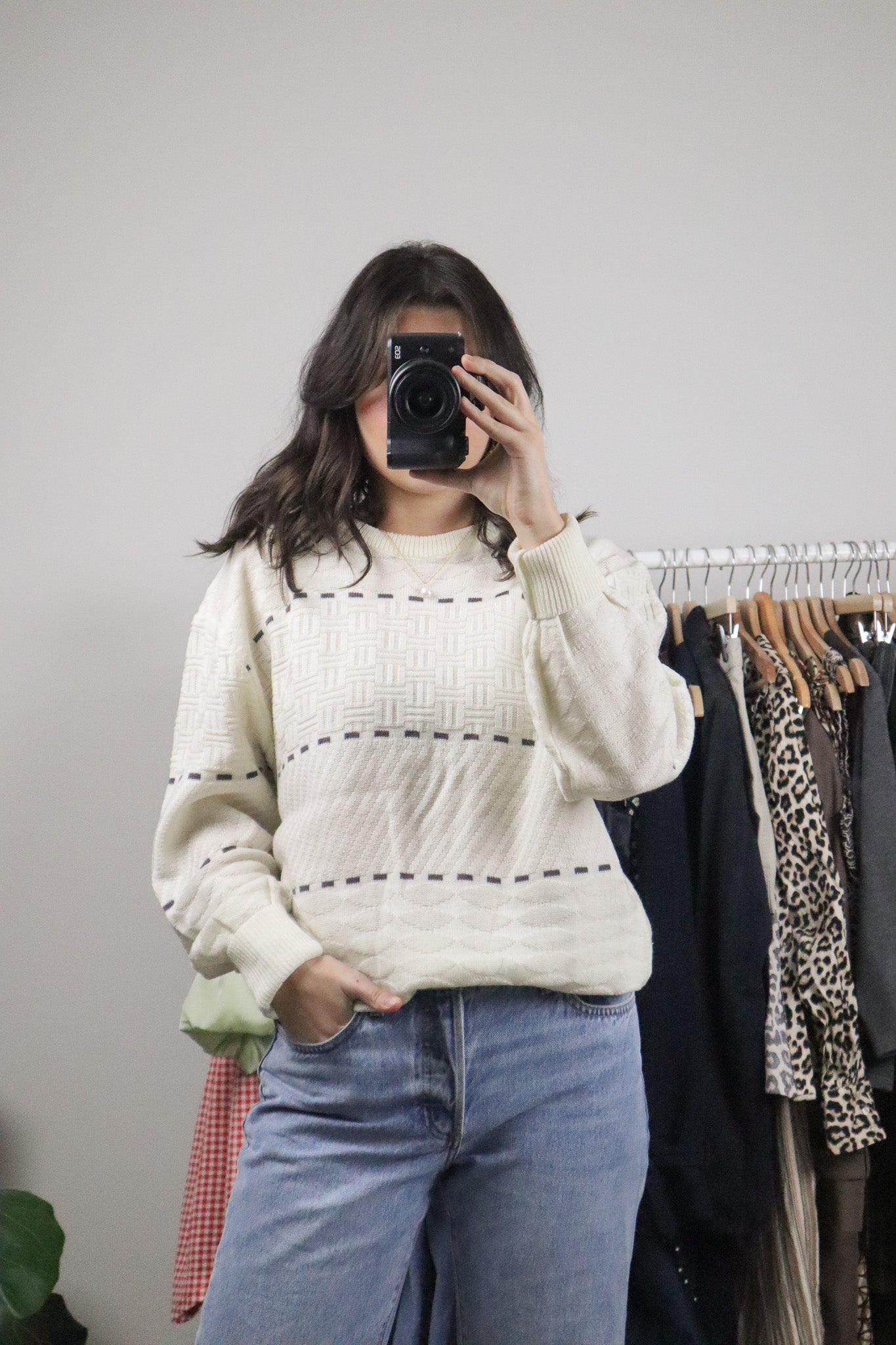 Made in Korea x Vintage x Textured Sweater (L/XL)