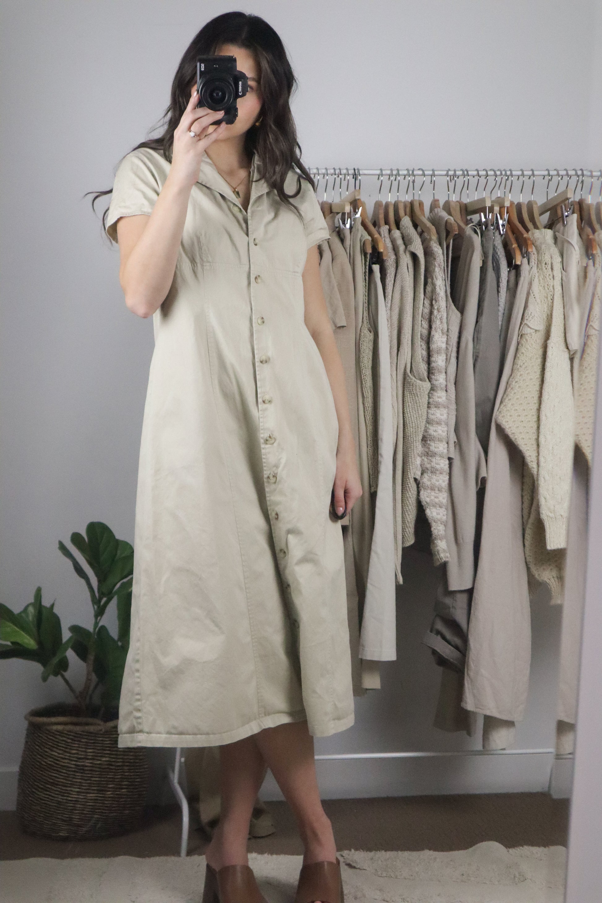 Vintage x Maxi Button Down Dress (8/10)