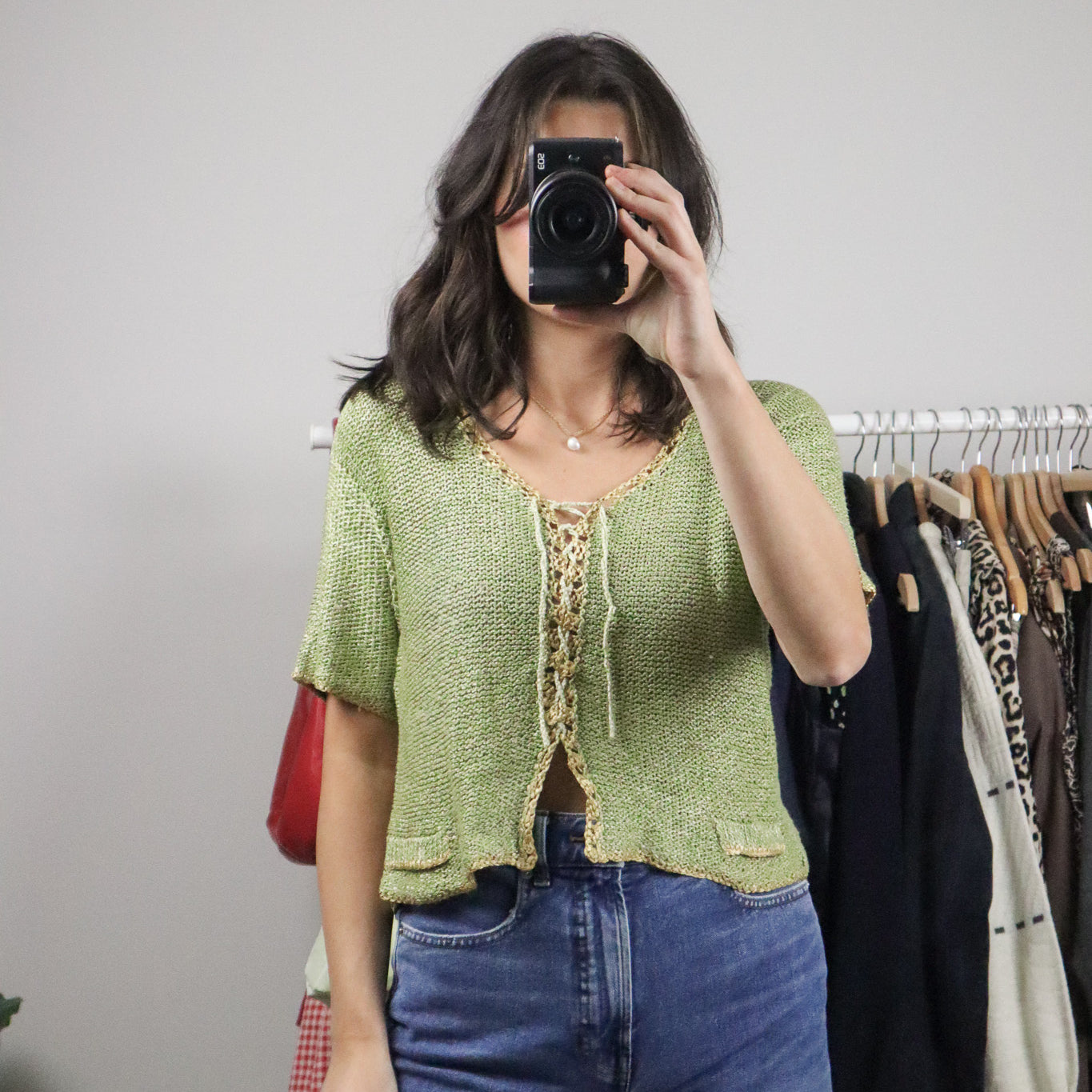 Vintage x Knit Cropped Cardigan (M)