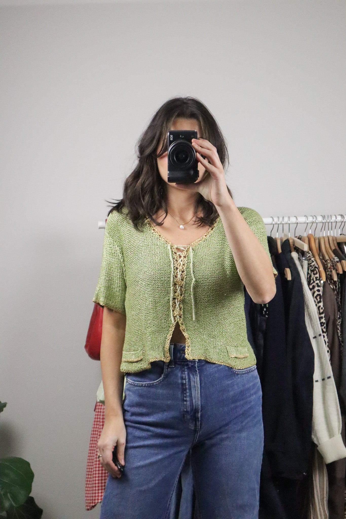 Vintage x Knit Cropped Cardigan (M)