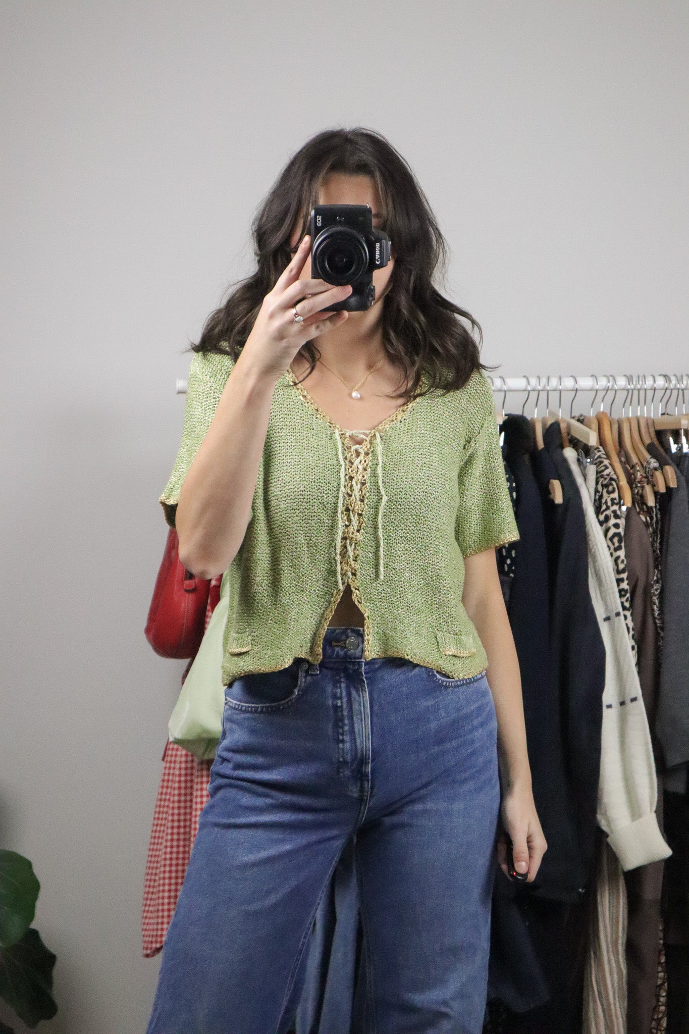 Vintage x Knit Cropped Cardigan (M)