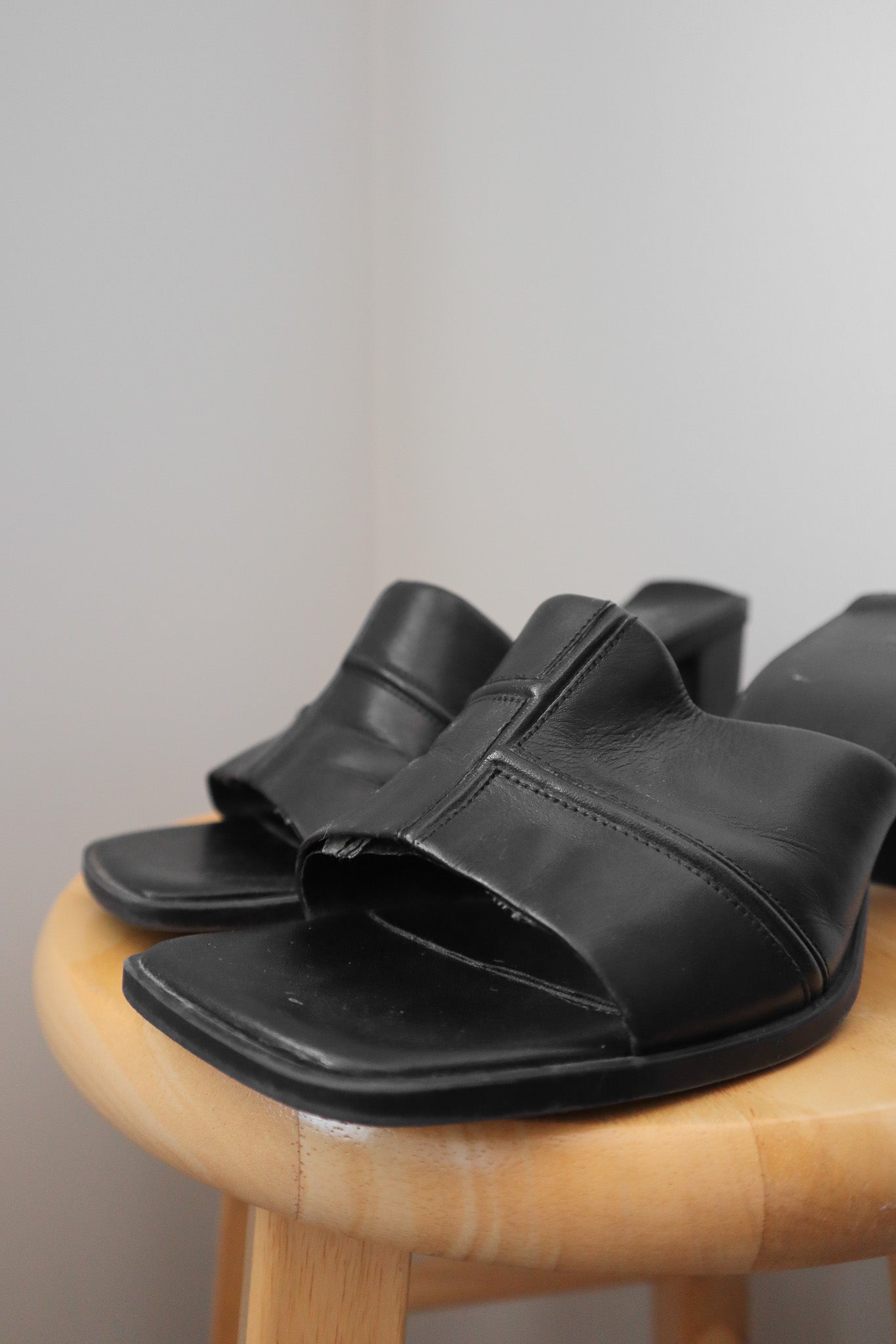 Vintage x Leather Patchwork Heels (8)