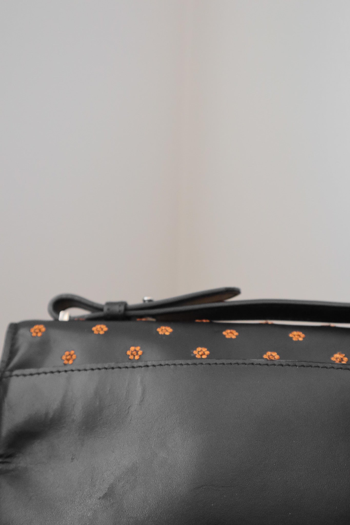 Vintage x Leather Embroidered Shoulder Bag