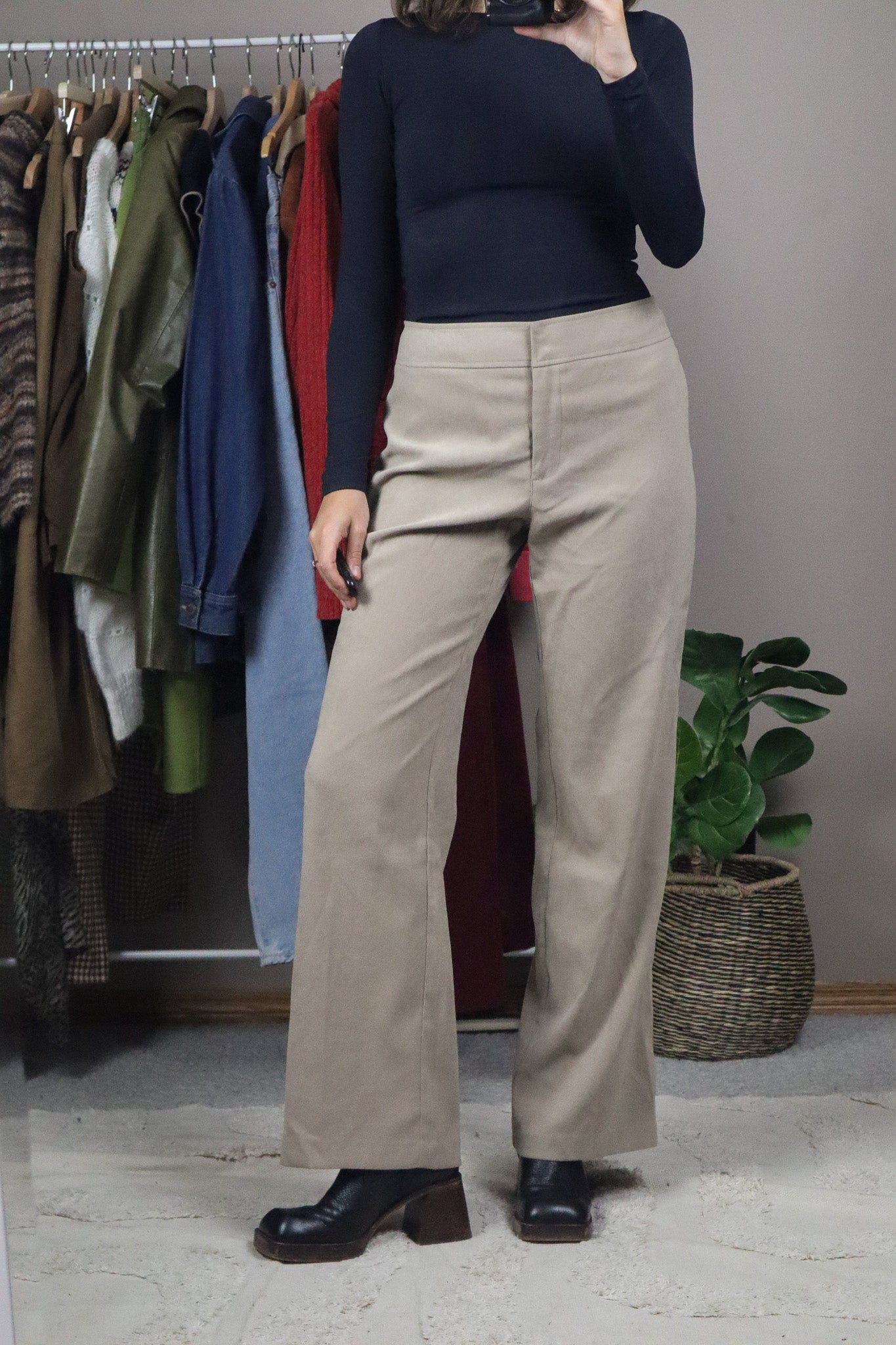 Vintage x Faux Suede Pants (8)