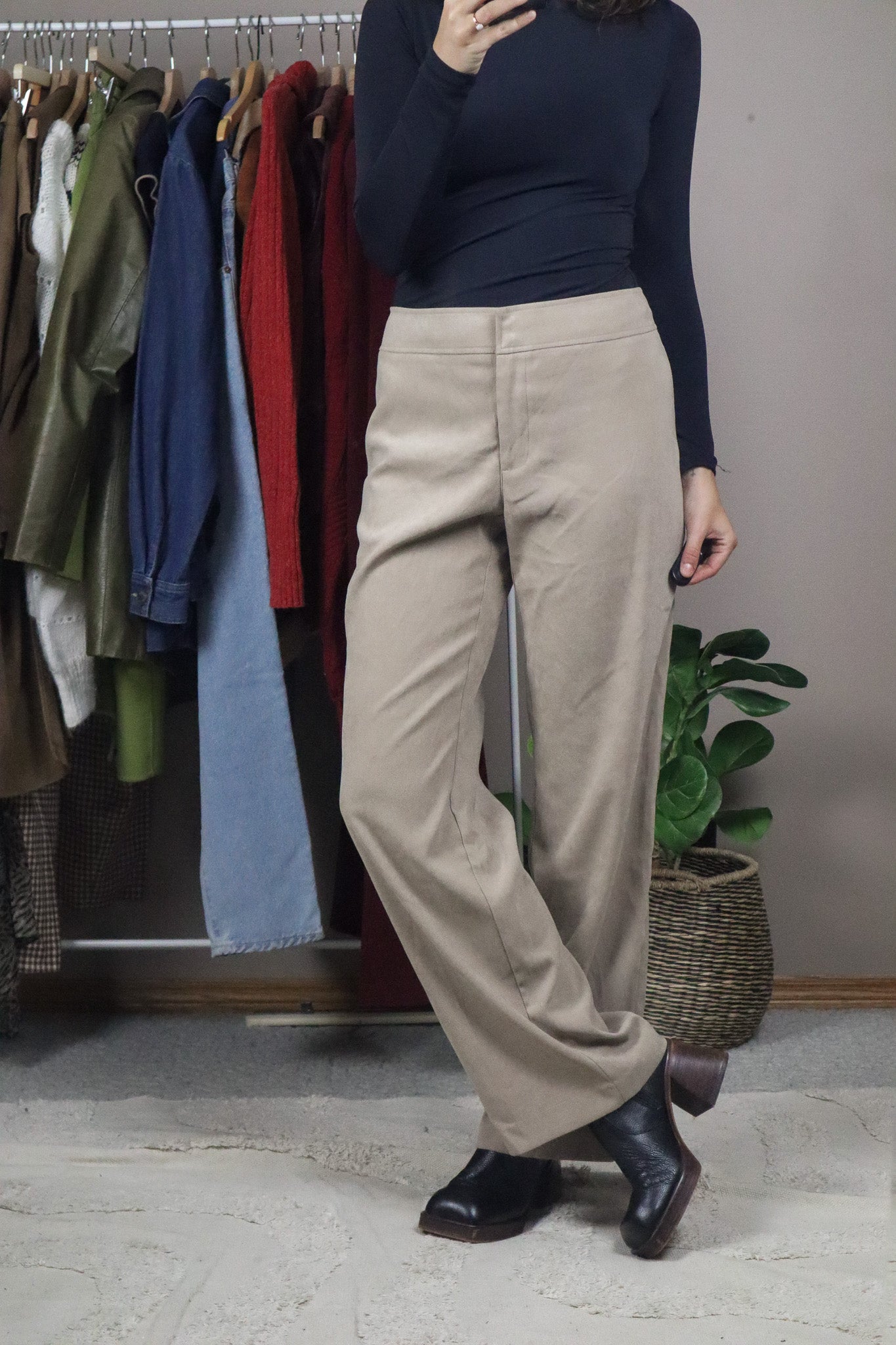 Vintage x Faux Suede Pants (8)