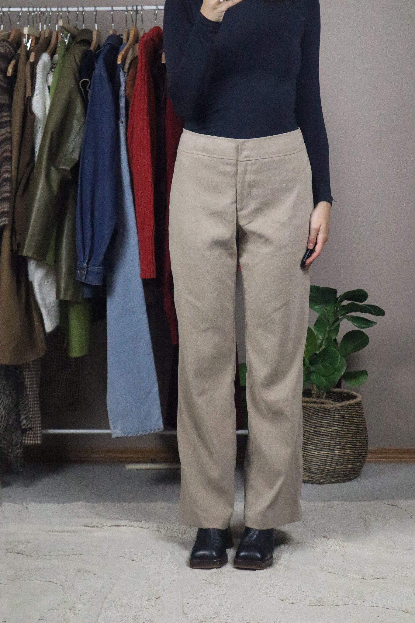 Vintage x Faux Suede Pants (8)