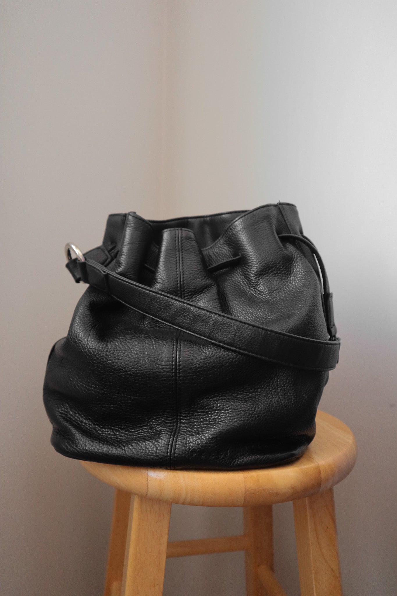 Vintage x Leather Bucket Bag