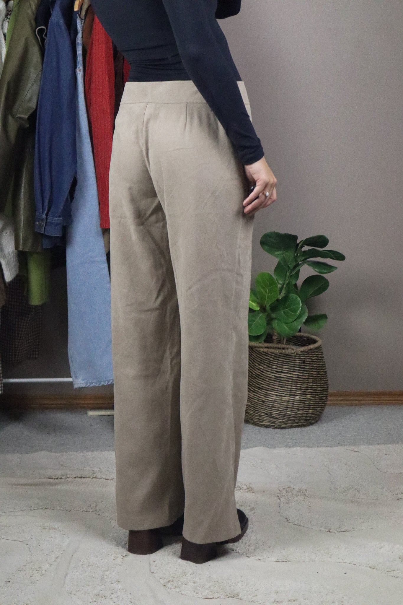 Vintage x Faux Suede Pants (8)