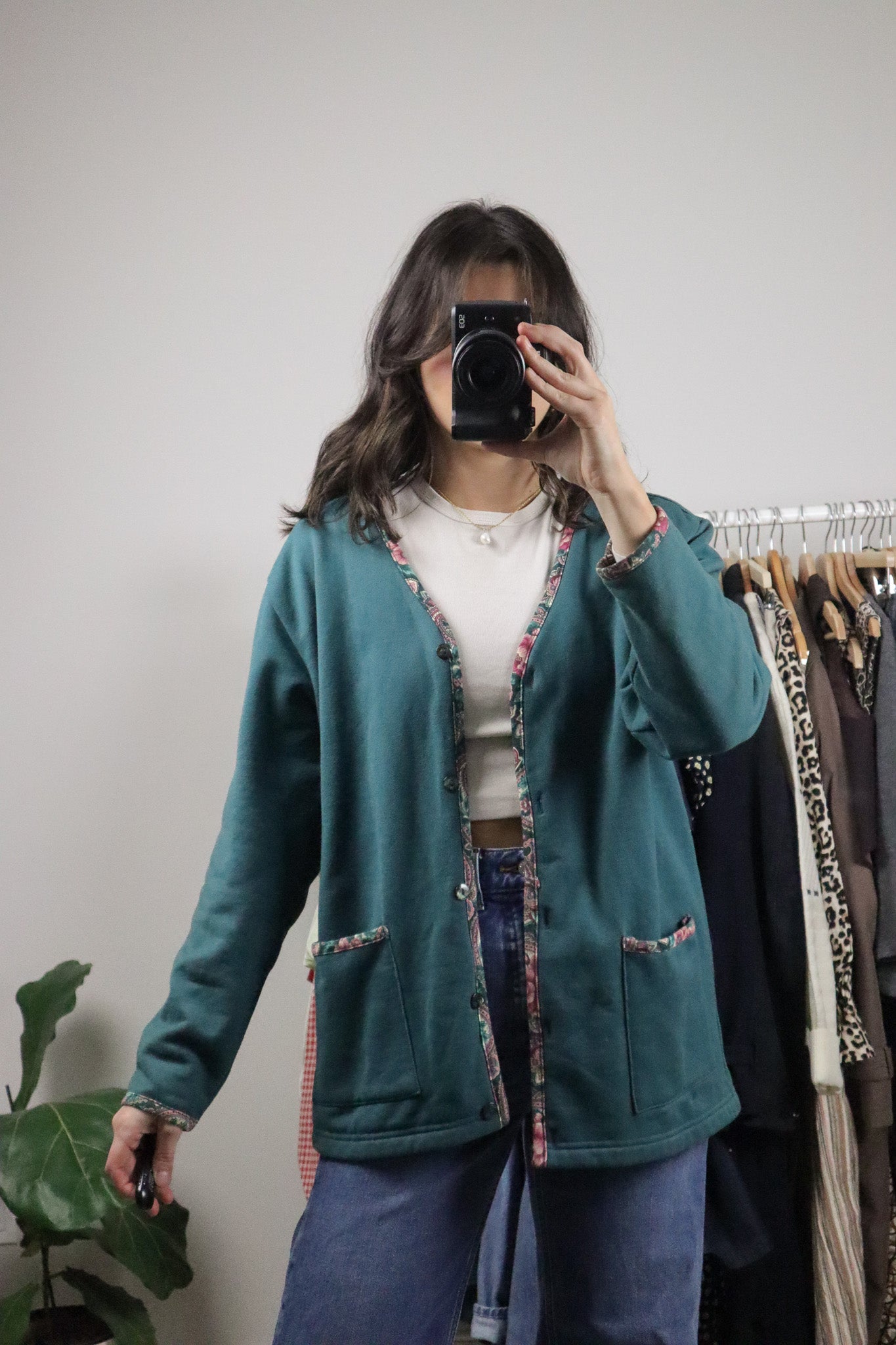 Made in Canada x Vintage x Floral Trim Jacket (M)