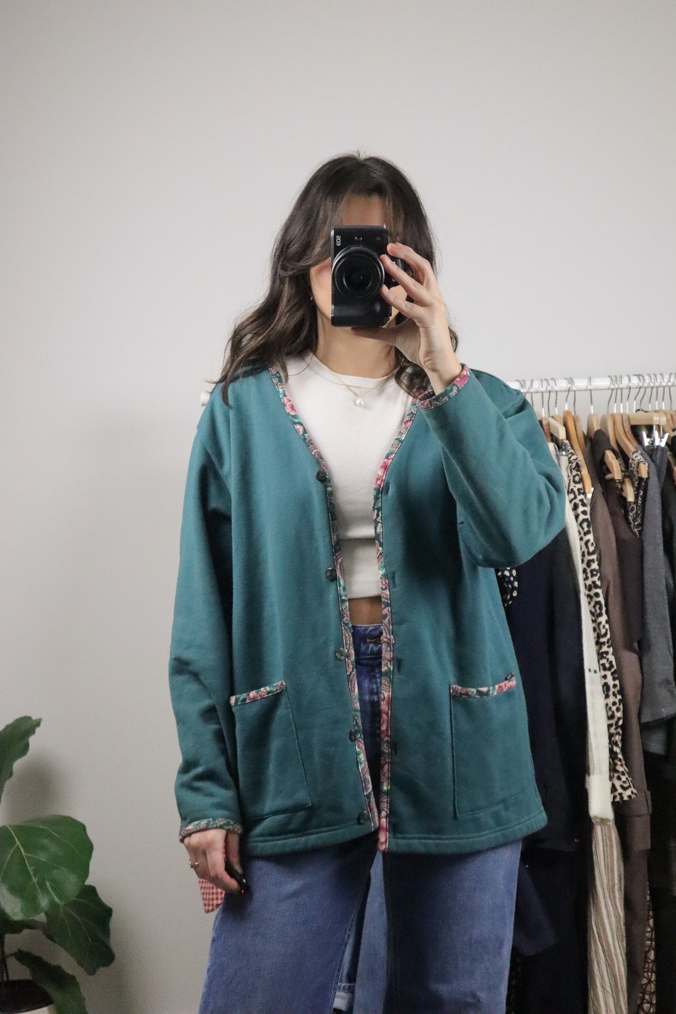 Made in Canada x Vintage x Floral Trim Jacket (M)