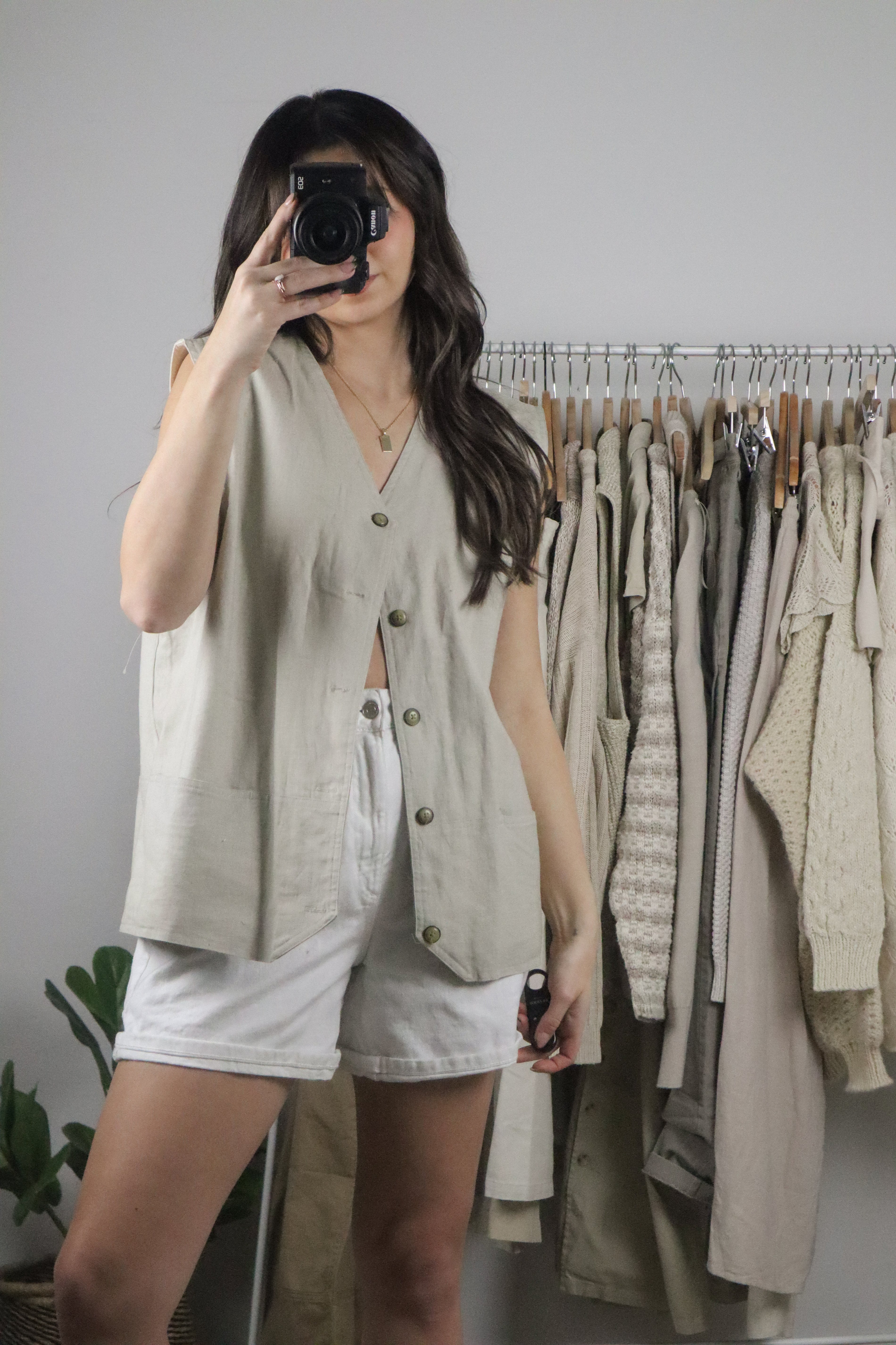 Vintage x Linen Blend Vest (L/XL)