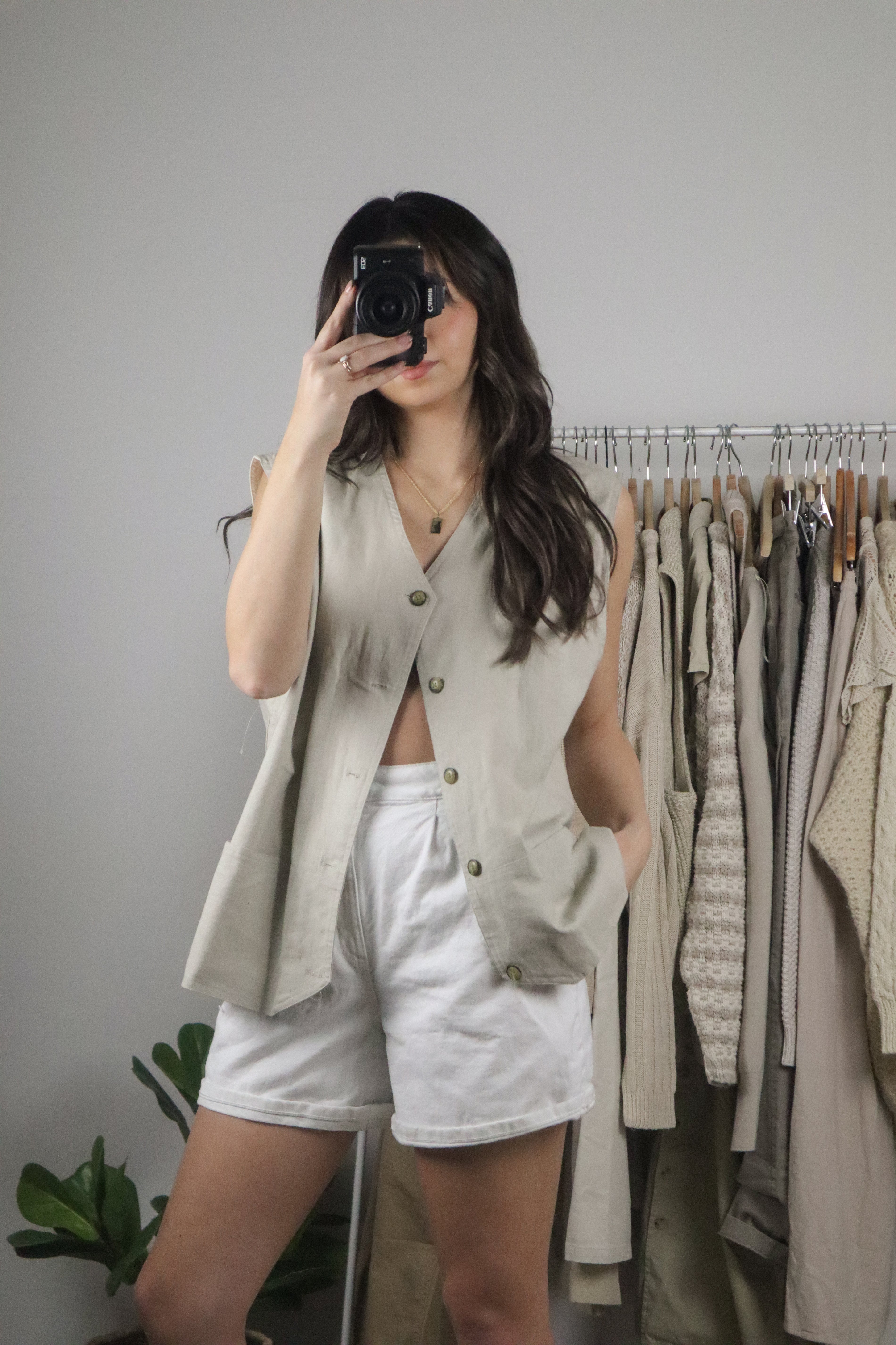 Vintage x Linen Blend Vest (L/XL)