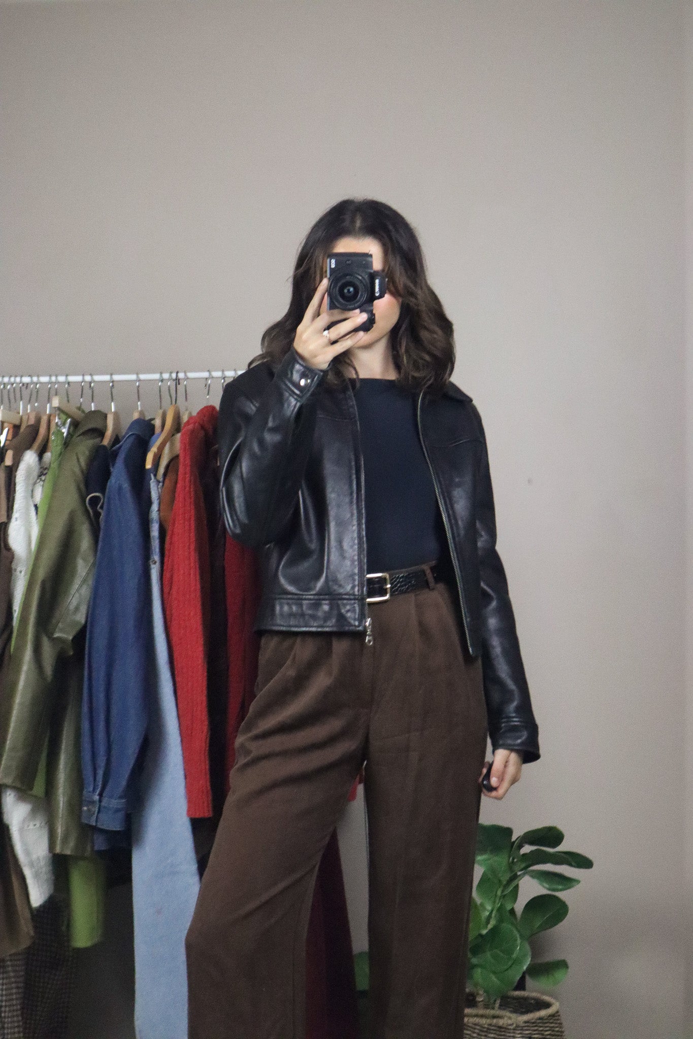 Made in Canada x Vintage x Cropped Leather Jacket (XS)