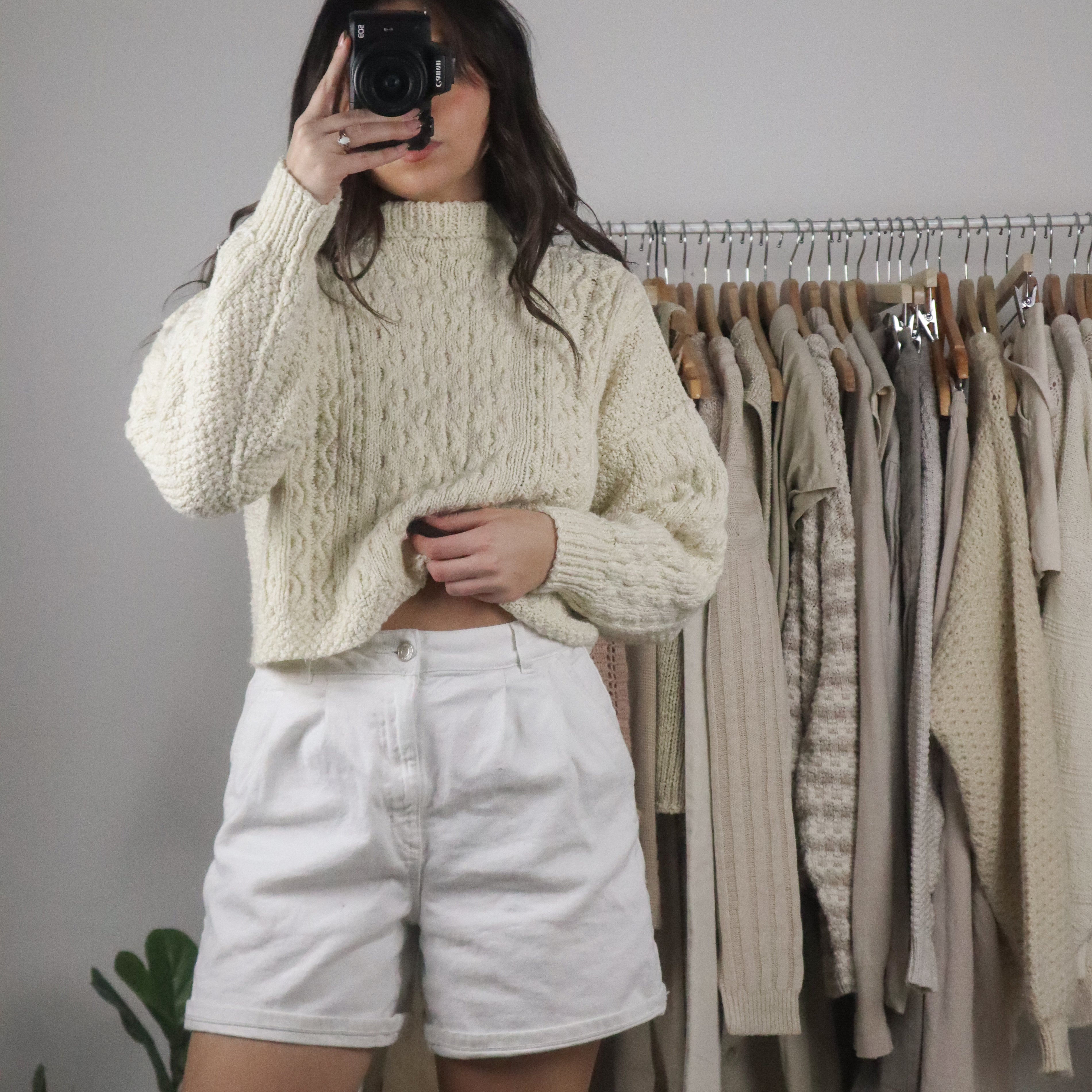 Vintage x Cropped Chunky Knit (S)