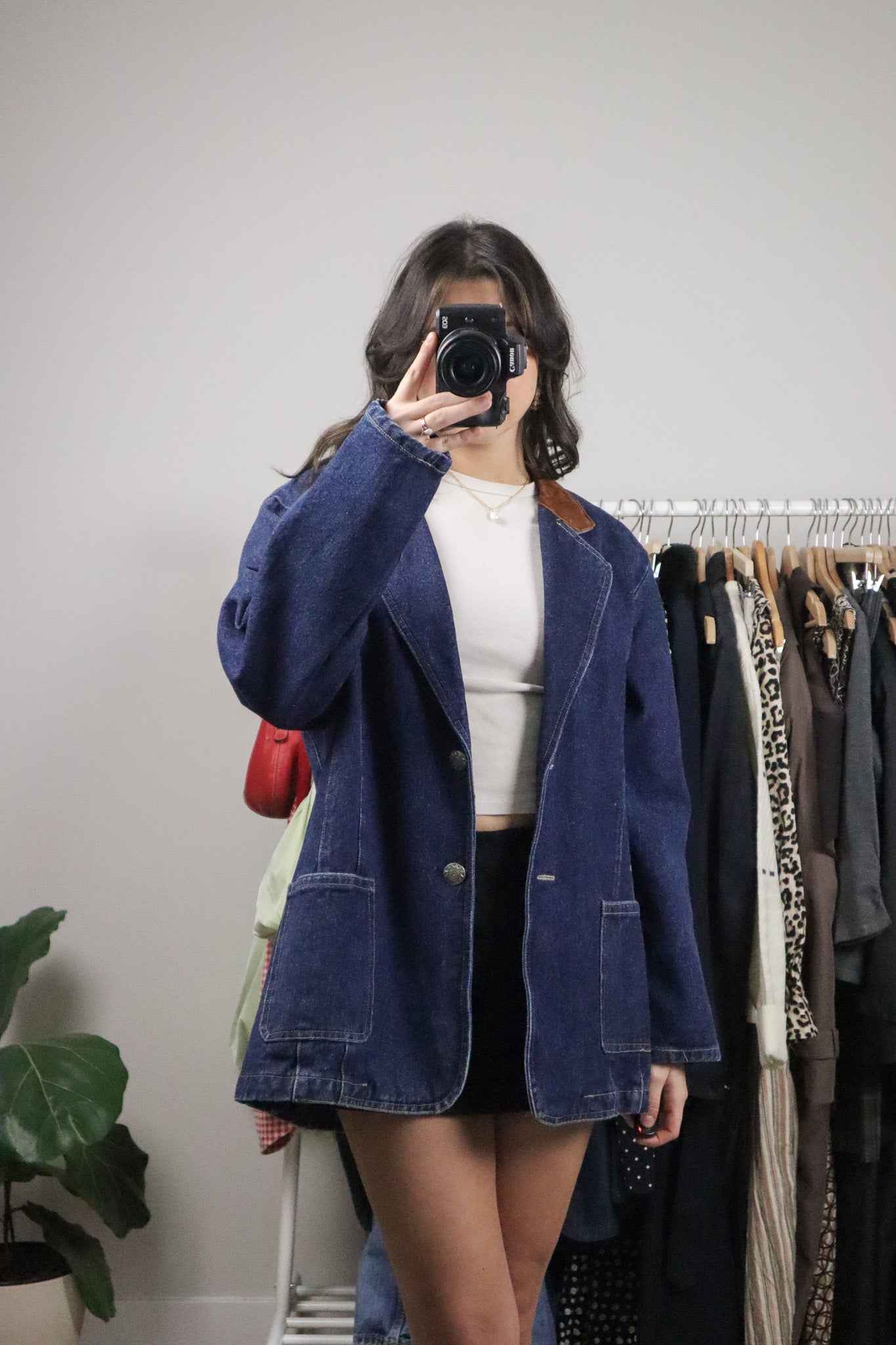 Made in USA x Vintage x Denim/Faux Suede Jacket (L)