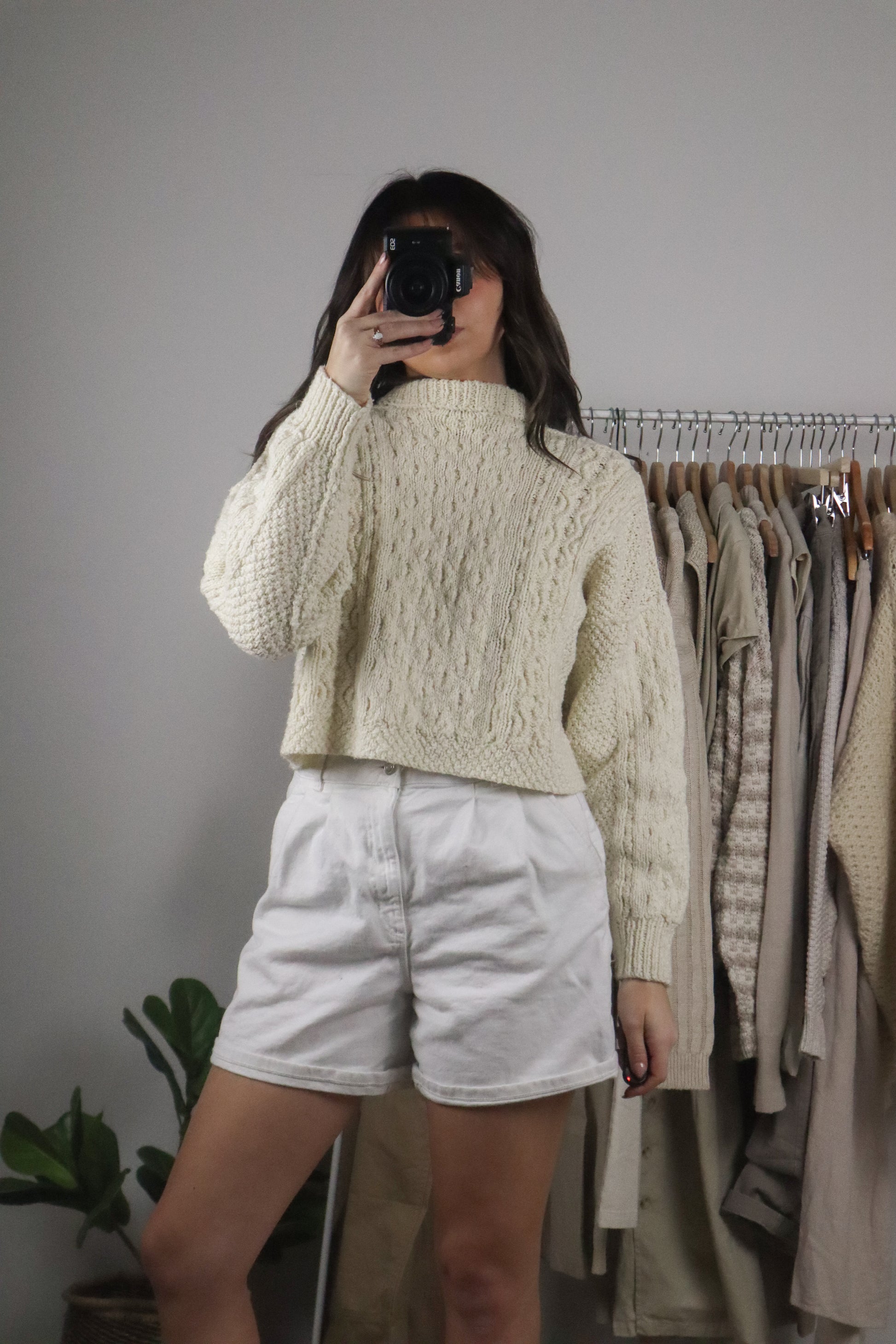 Vintage x Cropped Chunky Knit (S)