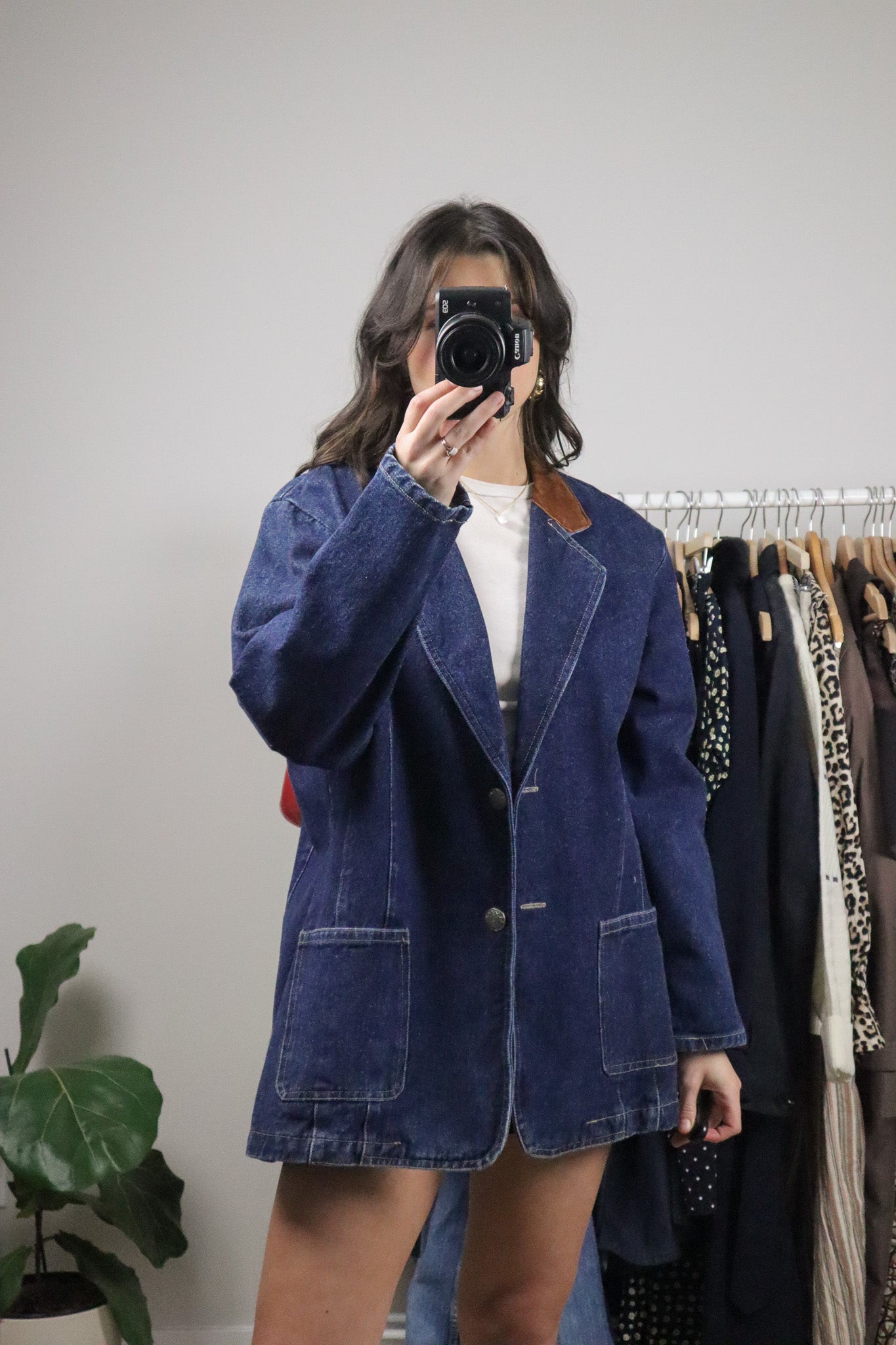 Made in USA x Vintage x Denim/Faux Suede Jacket (L)