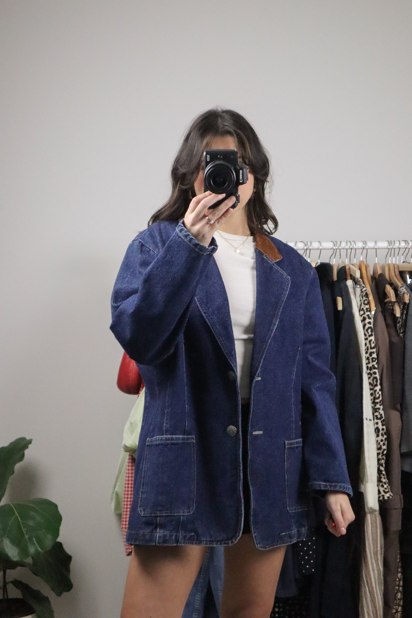 Made in USA x Vintage x Denim/Faux Suede Jacket (L)