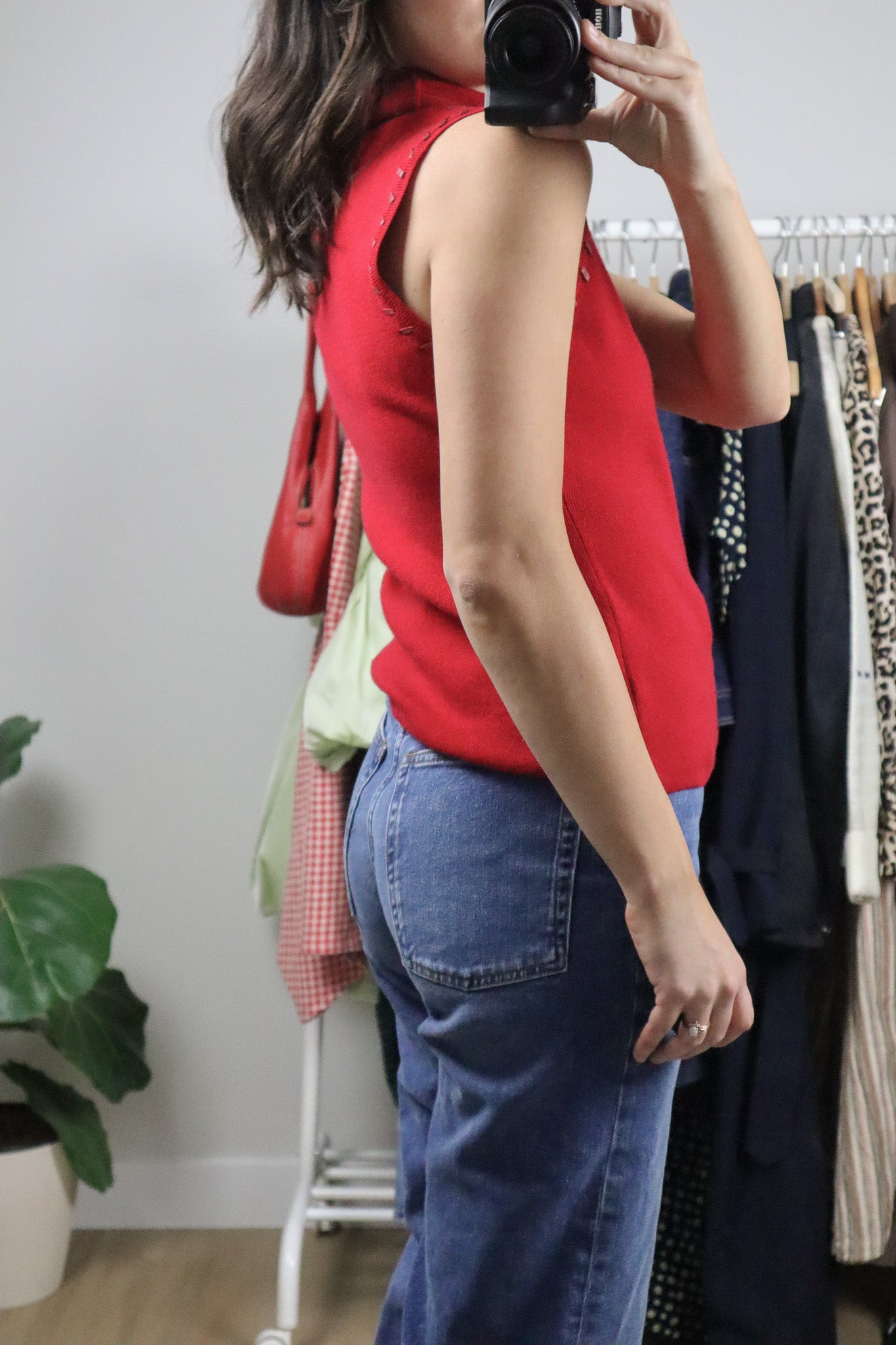 Vintage x Cashmere Stitched Turtleneck Tank (S/M)