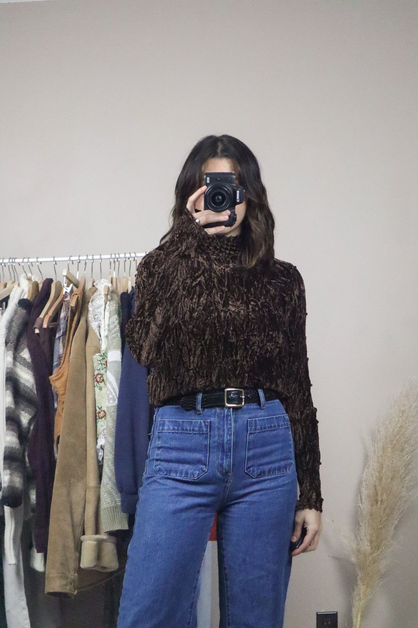 Velvet x Mock Neck Long-Sleeve (S)