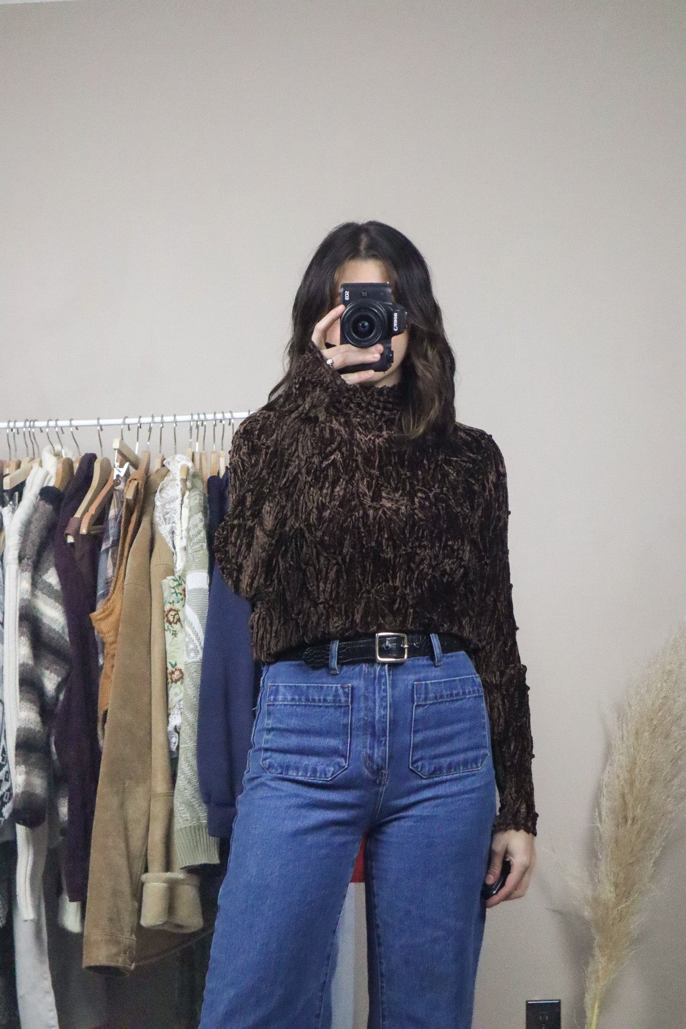 Velvet x Mock Neck Long-Sleeve (S)