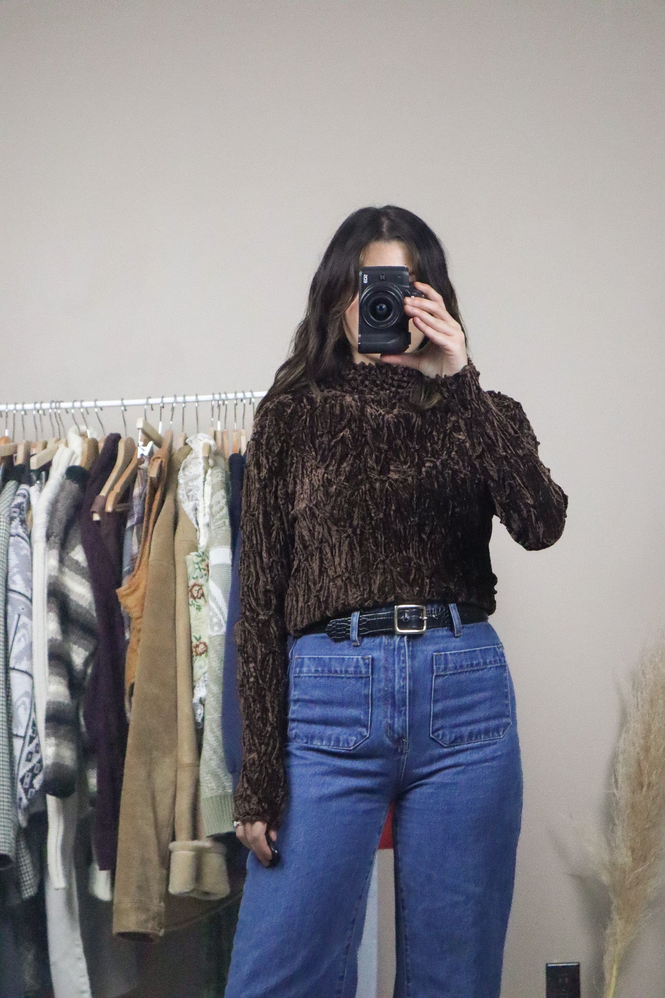 Velvet x Mock Neck Long-Sleeve (S)