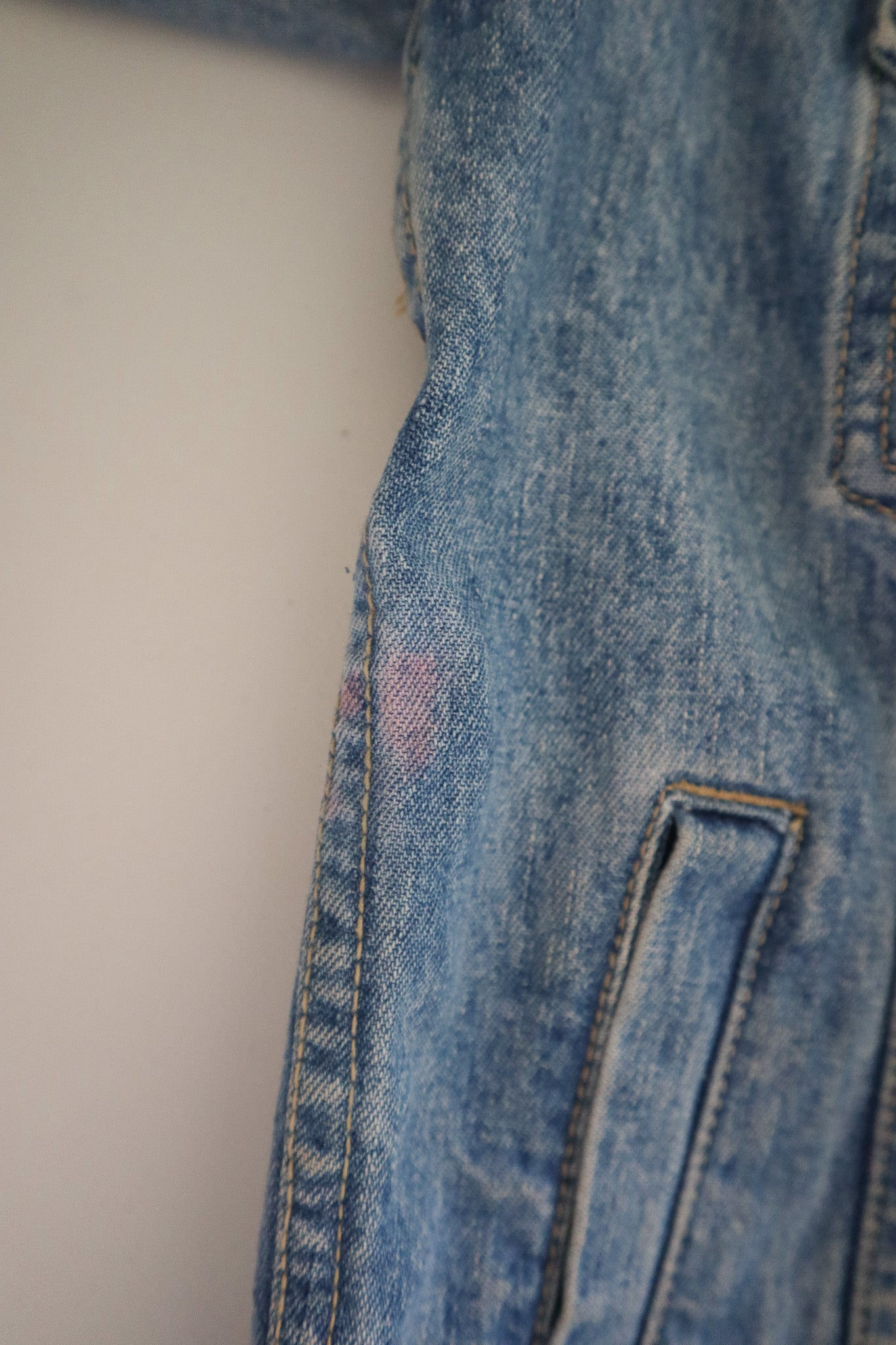 Vintage x Floral/Embroidered Denim Jacket (XS/S)