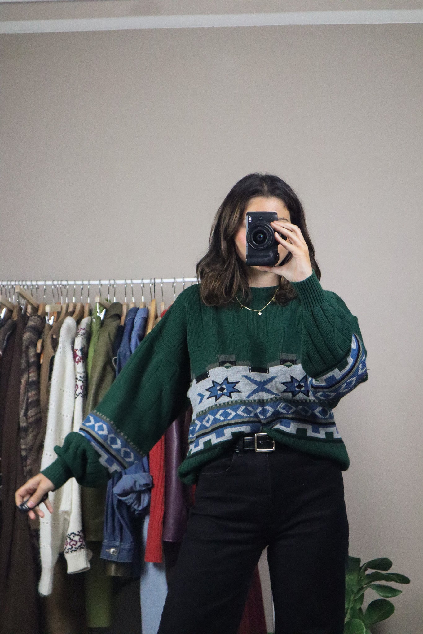 Made in Bulgaria x Vintage x Patterned Knit (M)