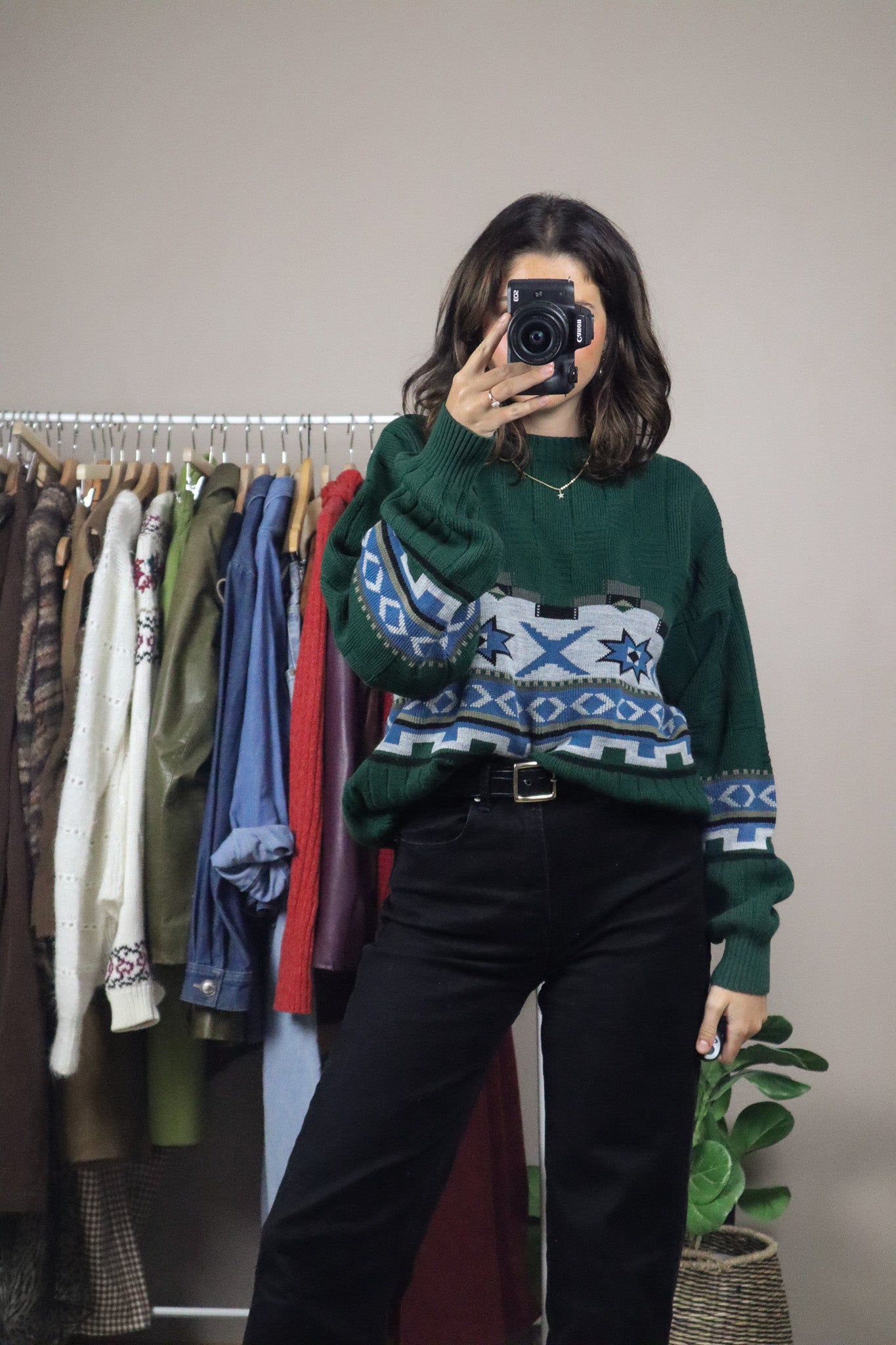 Made in Bulgaria x Vintage x Patterned Knit (M)