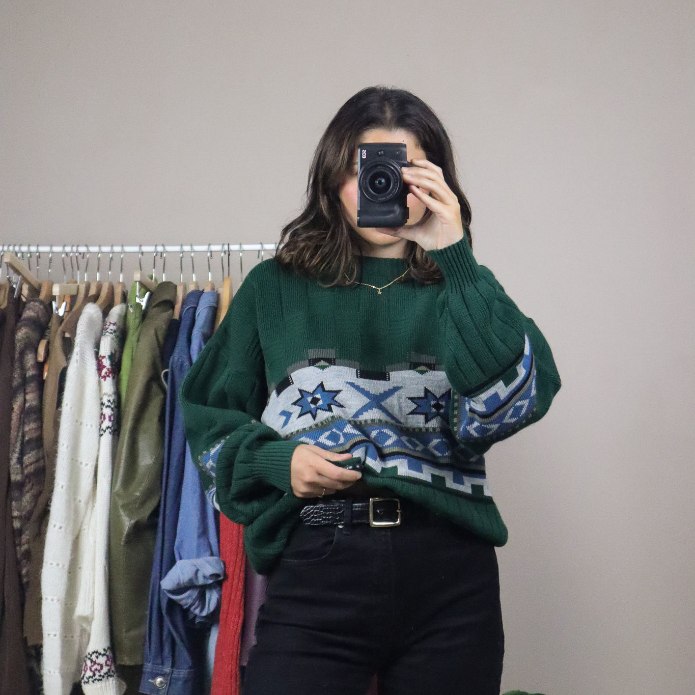 Made in Bulgaria x Vintage x Patterned Knit (M)
