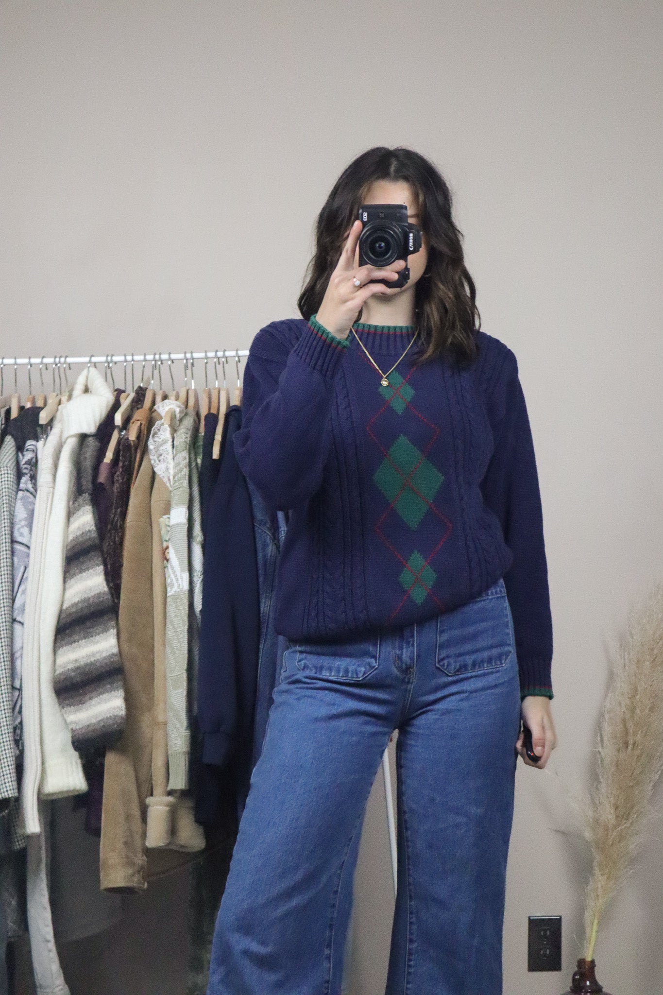 Vintage x Argyle Knit (S)