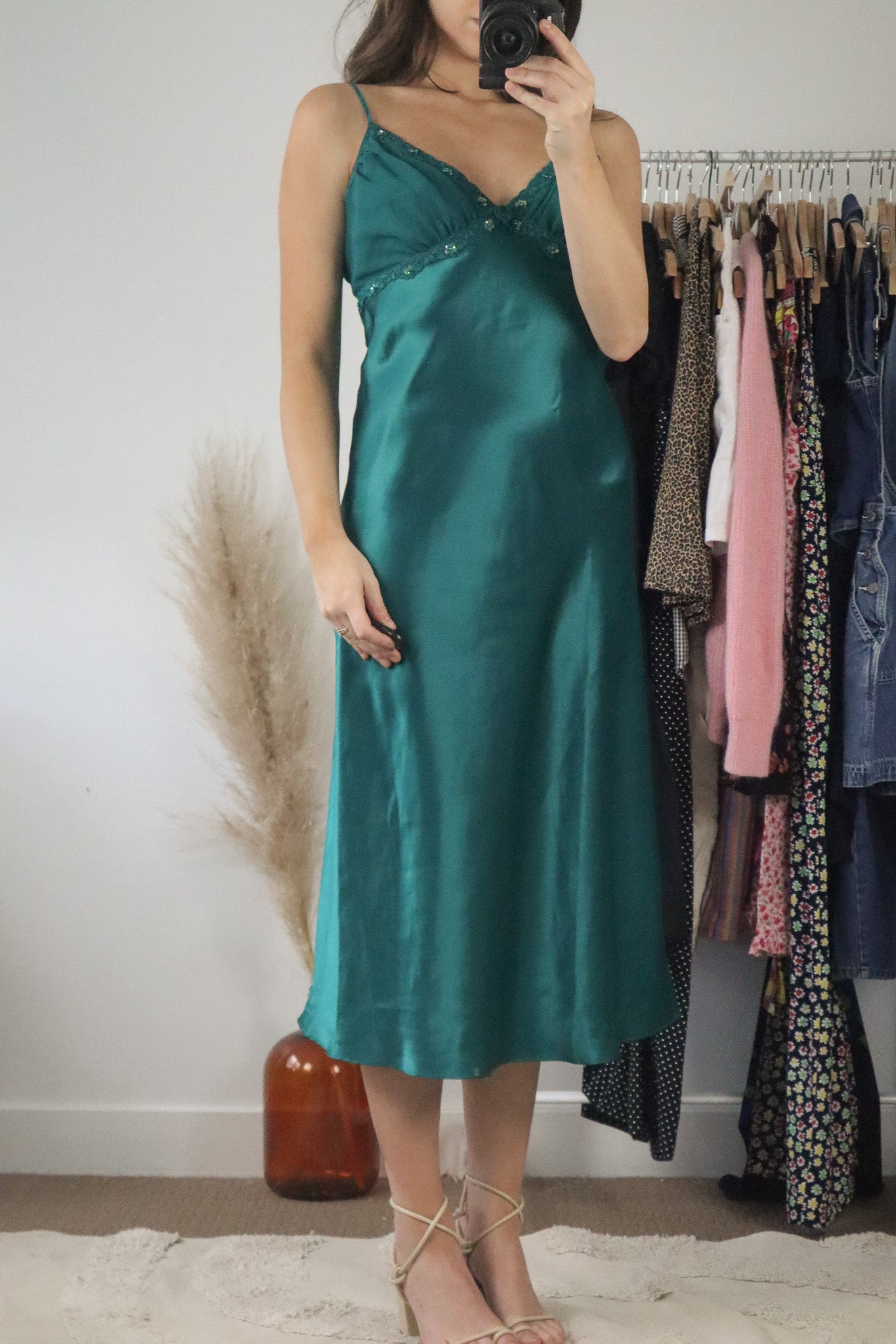 Vintage x Satin Floral Maxi Dress (6/8)